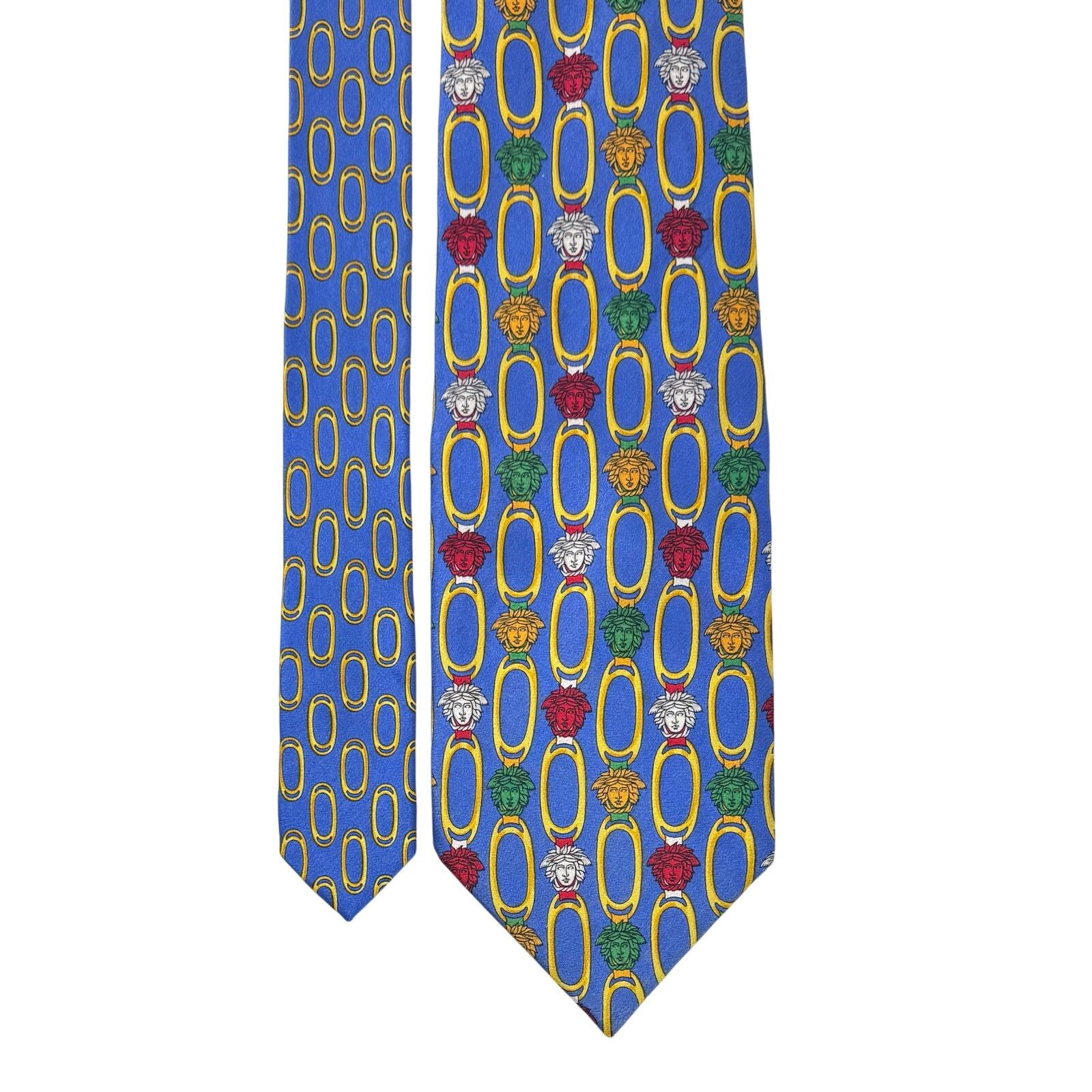 Versace Versace Blue Medusa Tie Size ONE SIZE - 1 Thumbnail