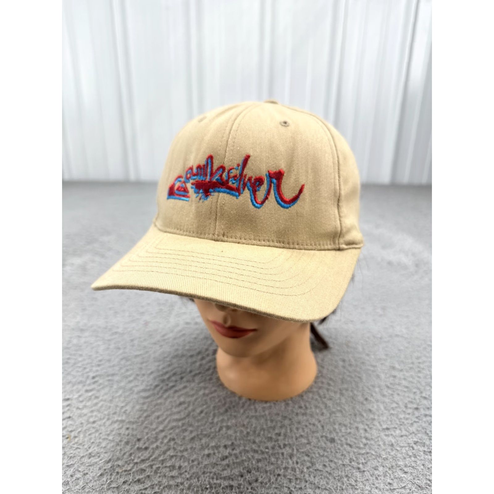 Quiksilver VTG Quiksilver Baseball Cap Beige One Size Embroidered Flexfit 90s Panel Size ONE SIZE - 2 Thumbnail
