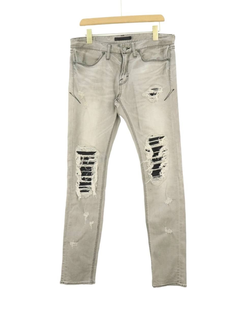 GOSTAR DE FUGA FUGA Skinny Distressed Patched Stretchable Pant Size US 33 - 1 Thumbnail