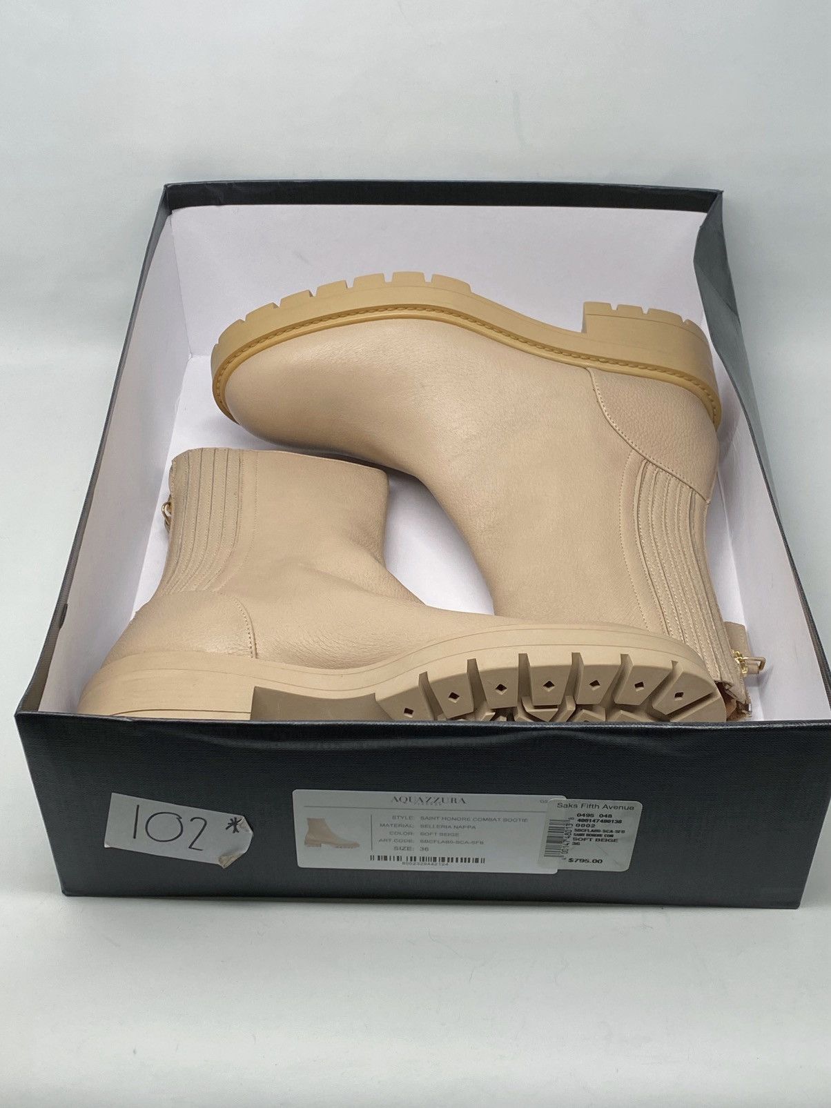 Aquazzura Aquazzura Saint Honore Leather Combat Booties size 36 Size US 6 / IT 36 - 13 Thumbnail