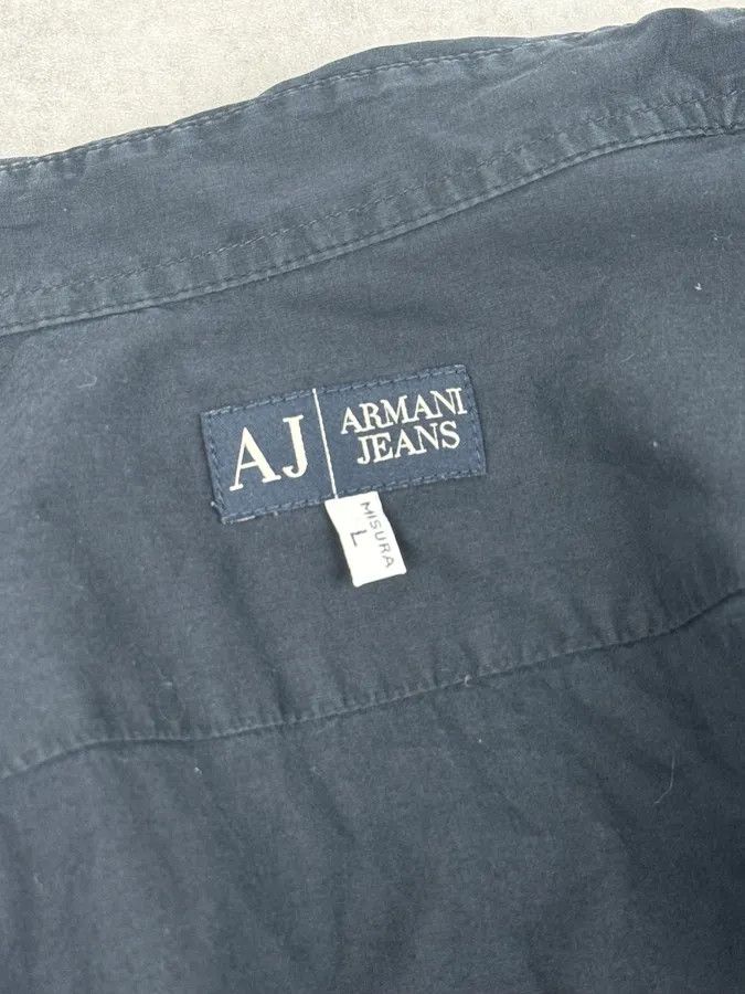 Armani 2000s Armani Navy Sun Embroidered Patch Shirt Size US M / EU 48-50 / 2 - 10 Thumbnail