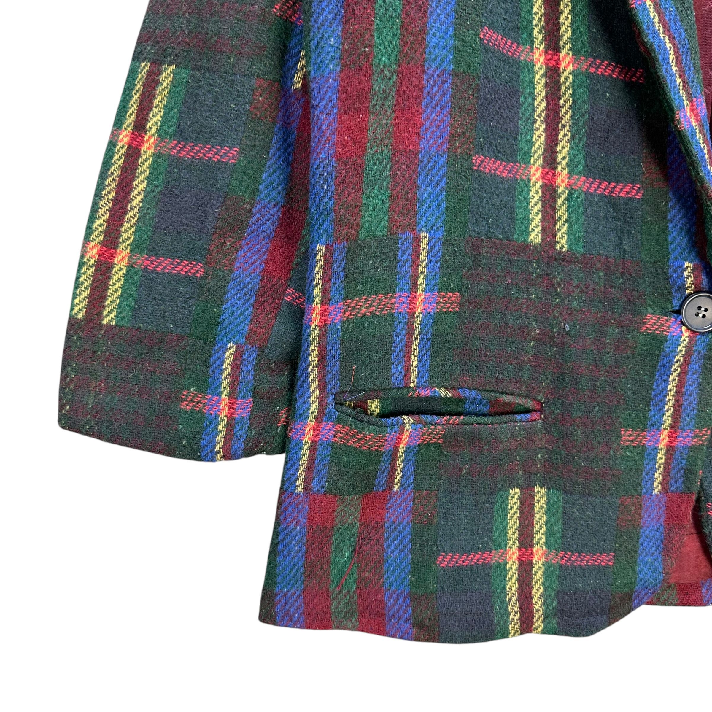 Casablanca Vintage CASABLANCA Single Button Checked Blazer #A74-1798 Size L / US 10 / IT 46 - 4 Thumbnail