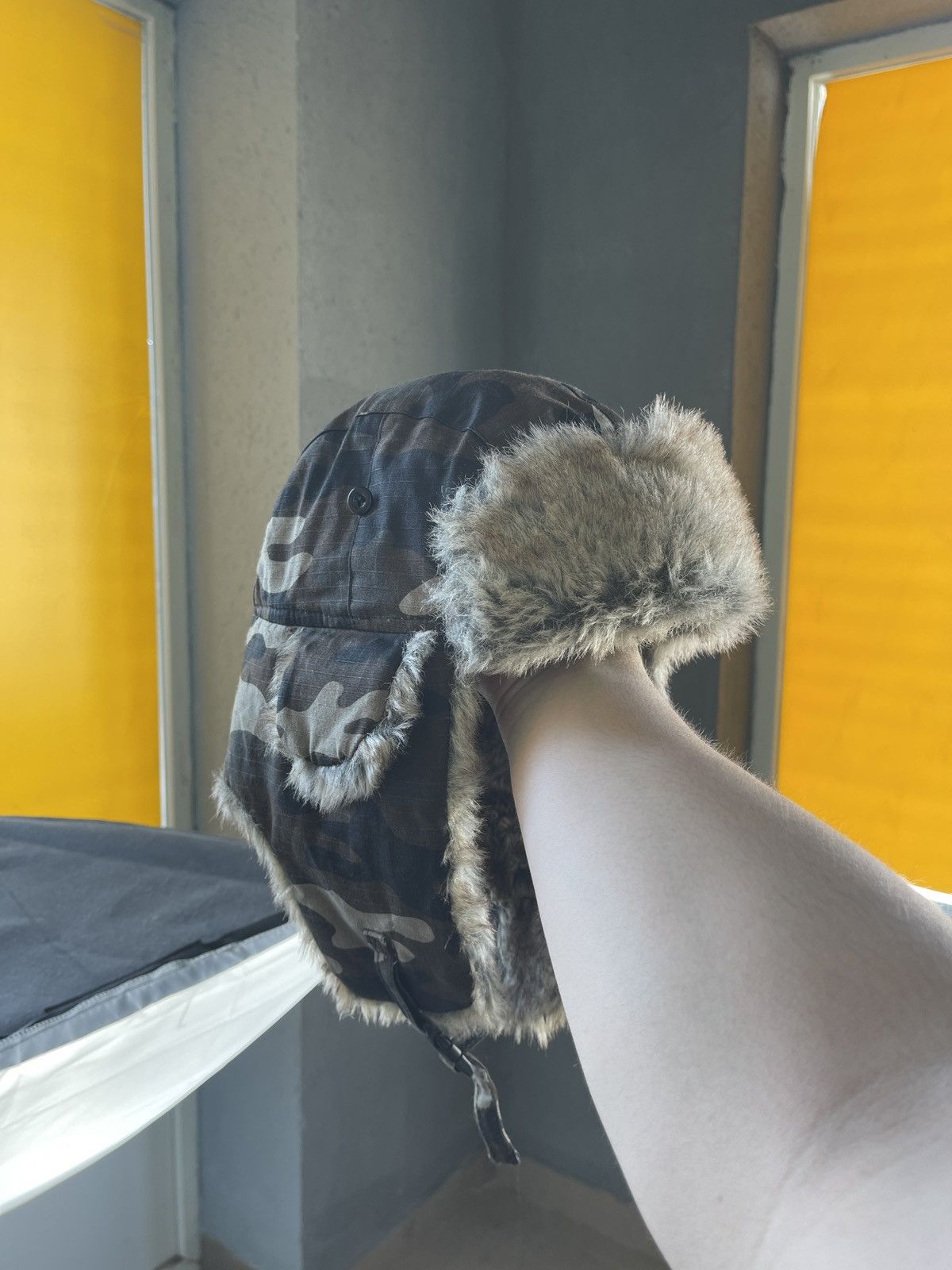 Japanese Brand × Vintage Y2K HYPE FUZZY VINTAGE MOHAIRE AVIATOR USSR USHANKA HAT Size ONE SIZE - 3 Thumbnail