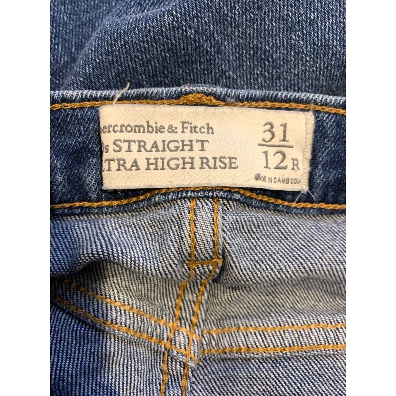 Abercrombie & Fitch VINTAGE Abercrombie & Fitch Jeans Women 31 Inseam 30 High Rise 90s Straight Blue 90s Womens 31 Size ONE SIZE - 4 Thumbnail
