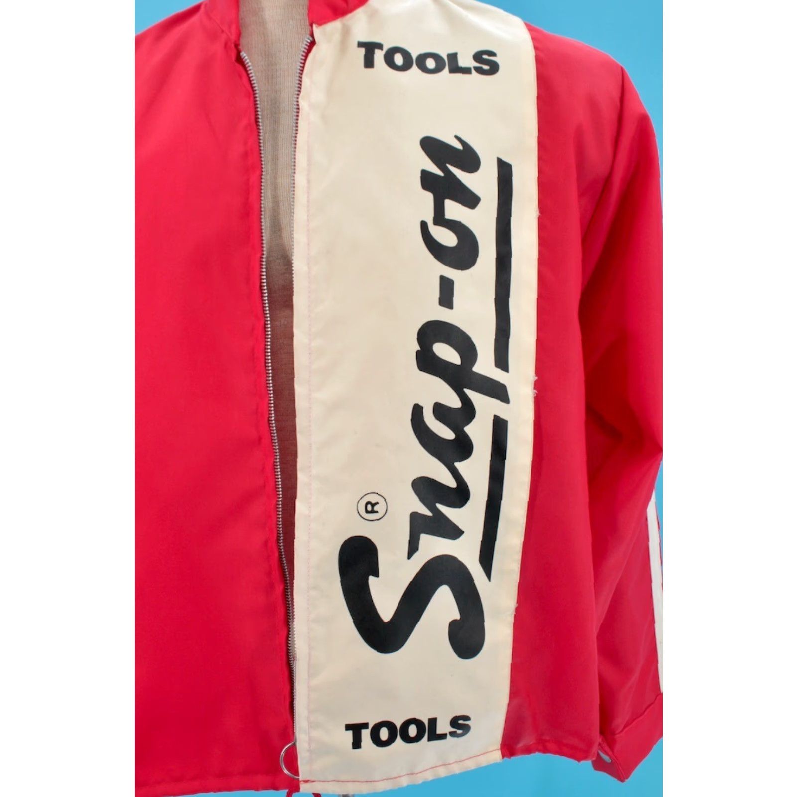 Vintage Men's Snap-On Tools VTG 60s 70s Red Nylon Racing Jacket Sz M 1960s 1970s Snap On Jacket Racing Red Nylon M Mens Size US M / EU 48-50 / 2 - 6 Thumbnail