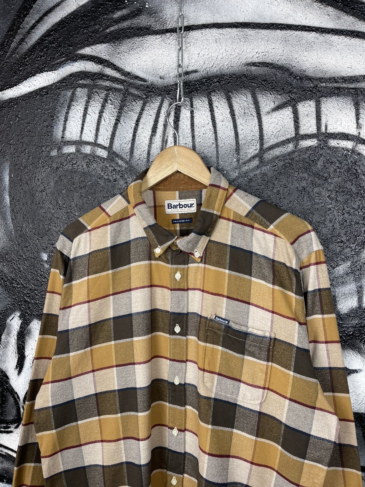 Barbour Barbour Valley Check Flannel Shirt Tailored Fit Men’s SizeXL Size US XL / EU 56 / 4 - 8 Thumbnail