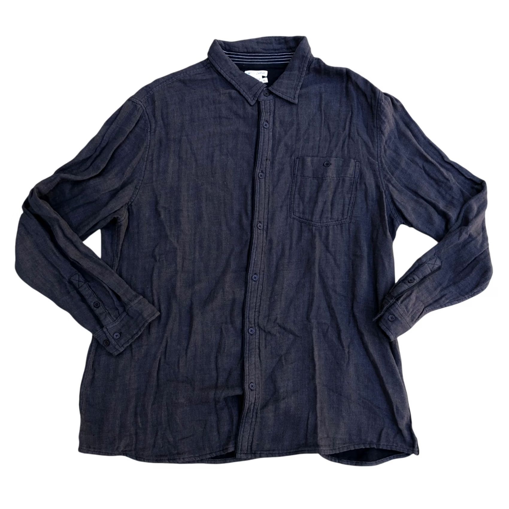 Carbon2Cobalt CARBON 2 COBALT Button-Down Shirt XL 100% Cotton Grey Long Sleeve Mens - XL, Button-Down, Regular Fit, Solid, 100% Cotton, Gray, Vintage? Size US XL / EU 56 / 4 - 2 Thumbnail