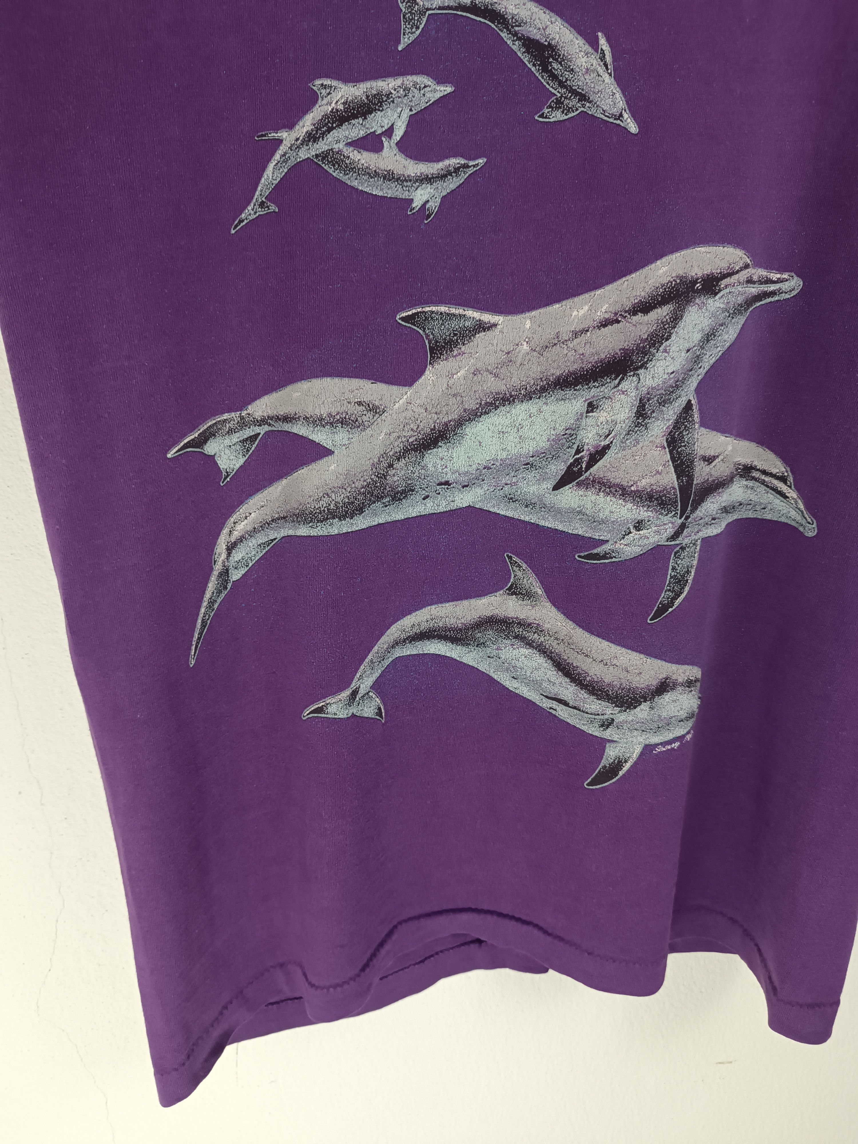 Vintage VINTAGE 80'S DOLPHIN ART FISH PENGUIN NG VERY RARE TEE Size US S / EU 44-46 / 1 - 6 Thumbnail
