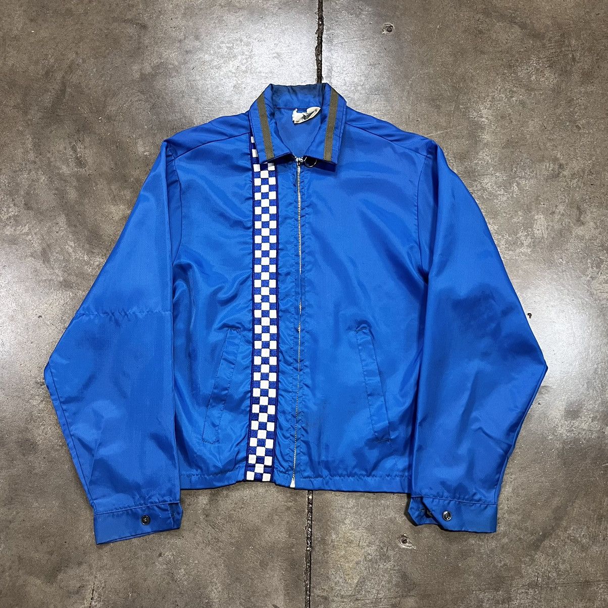 Vintage True Vintage 60s Windbreaker Jacket Racing Checkered Flag Size US M / EU 48-50 / 2 - 1 Thumbnail