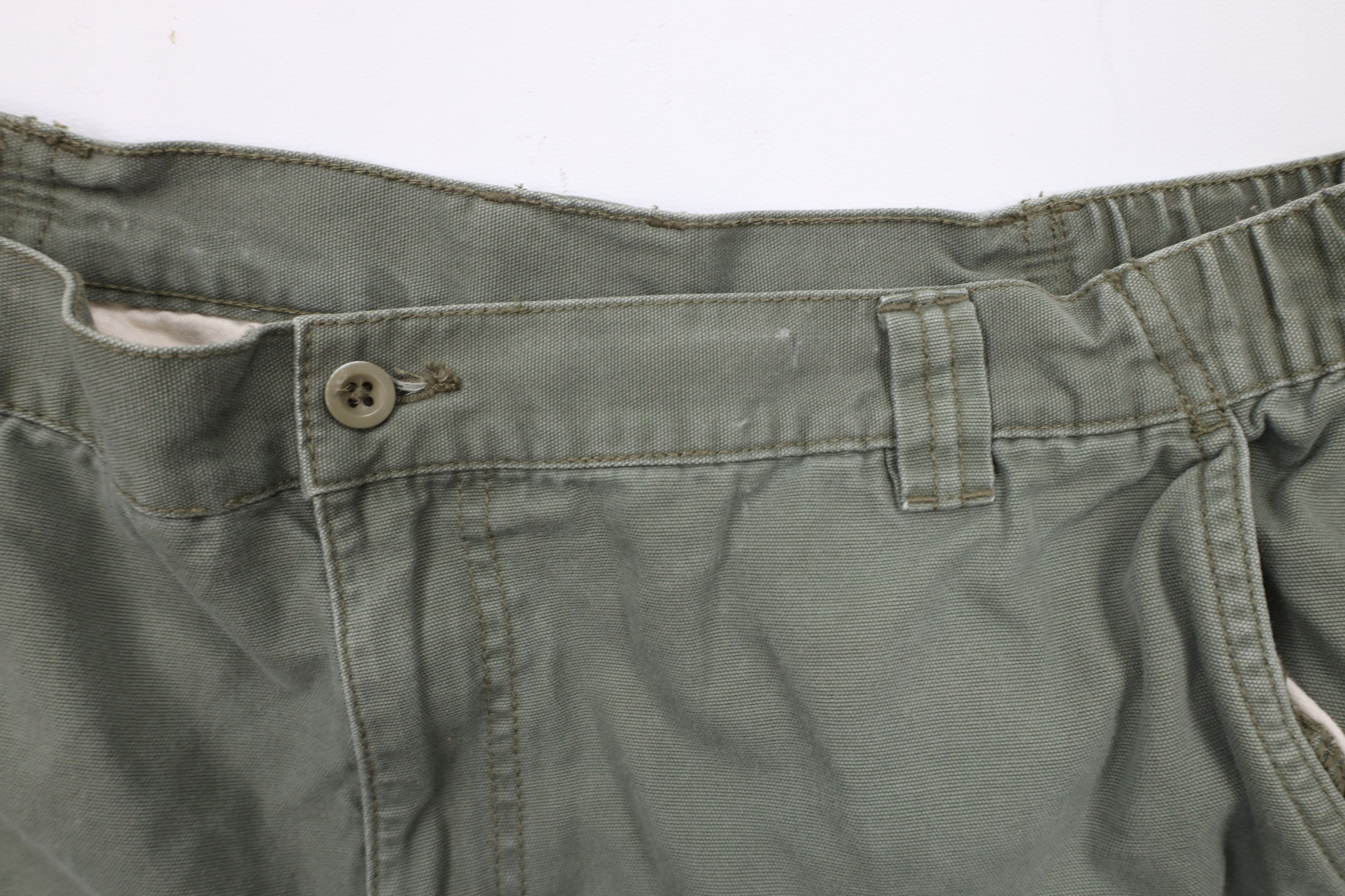 L.L. Bean × Vintage Vintage LL Bean Wide Leg Canvas Cargo Pants Green Cotton Size US 40 / EU 56 - 8 Thumbnail