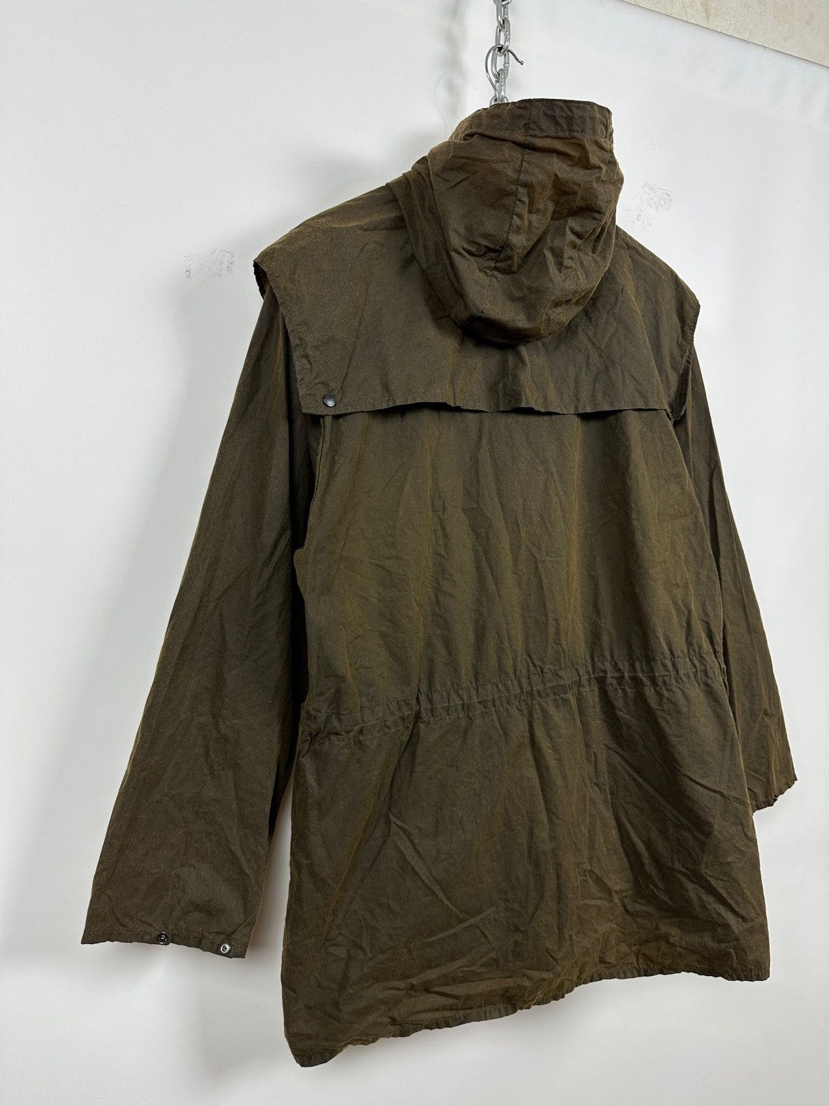 Barbour Vintage Barbour Waxed Durham Olive Green Coat Jacket Size US M / EU 48-50 / 2 - 15 Thumbnail