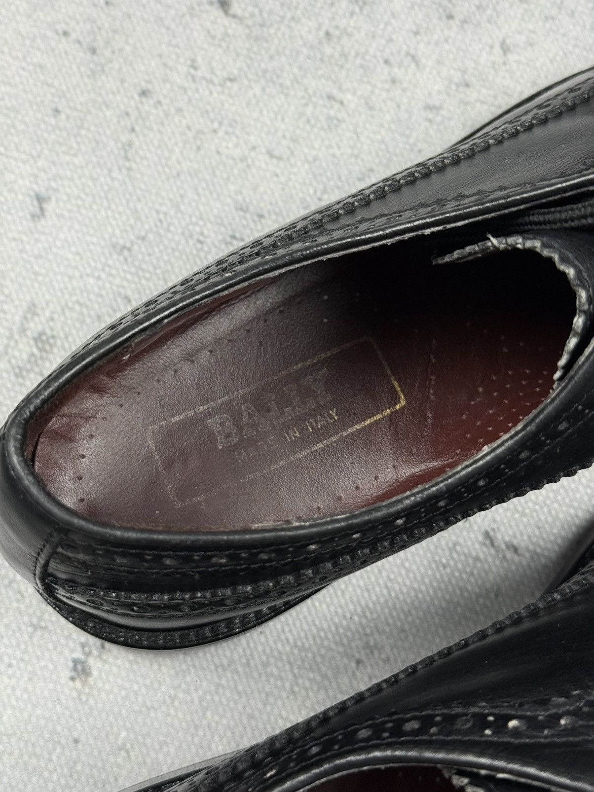 Bally Bally Black Italy Leather Wingtip Brogue Derby Shoes Size 43 Size US 10 / EU 43 - 14 Thumbnail