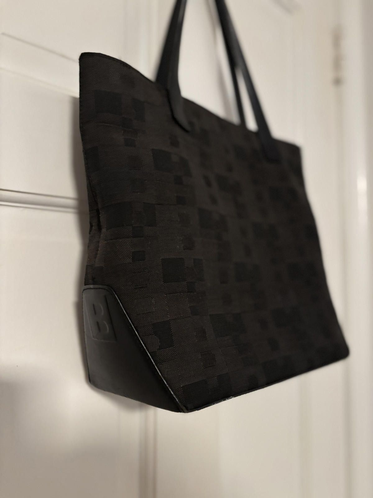 Bally BALLY Black Patterned Tote Bag with Leather Handles Size ONE SIZE - 6 Thumbnail