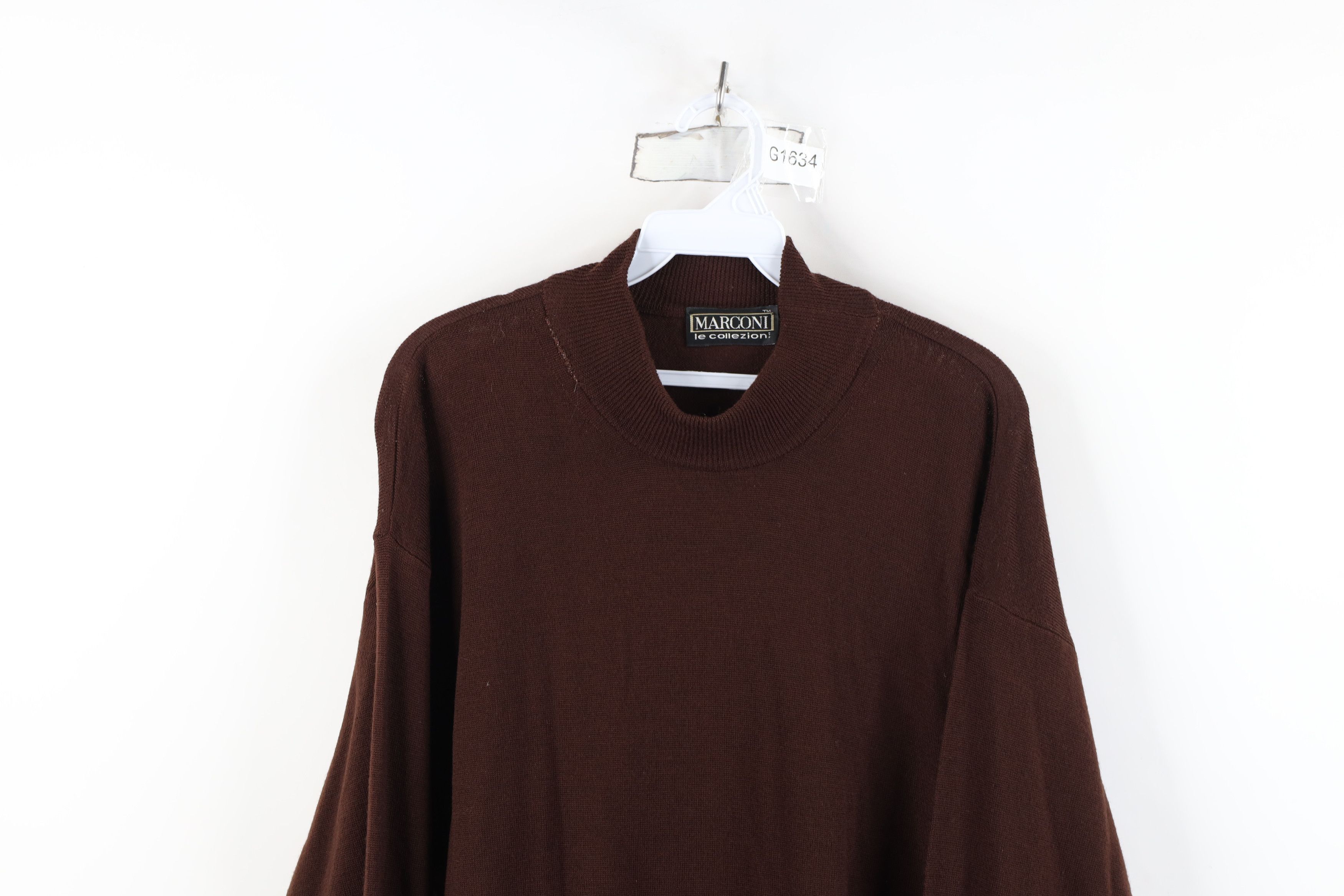 Vintage Vintage 90s Streetwear Blank Merino Wool Knit Sweater Size US L / EU 52-54 / 3 - 2 Thumbnail