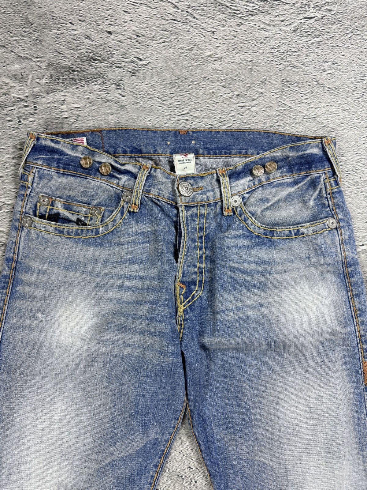 True Religion True Religion blue jeans Y2K Geno vintage thick stitching Size US 36 / EU 52 - 5 Thumbnail