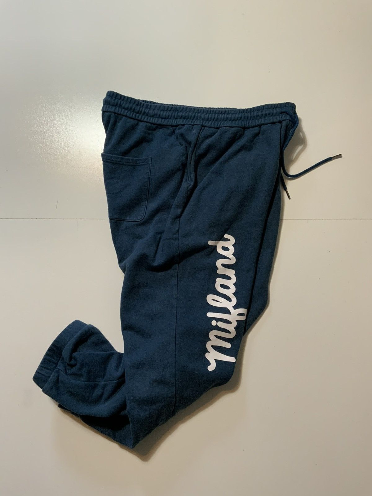 Mifland Mifland Script Fleece Knit Blue QS II 13oz Jogger Sweatpants Size US 36 / EU 52 - 2 Thumbnail