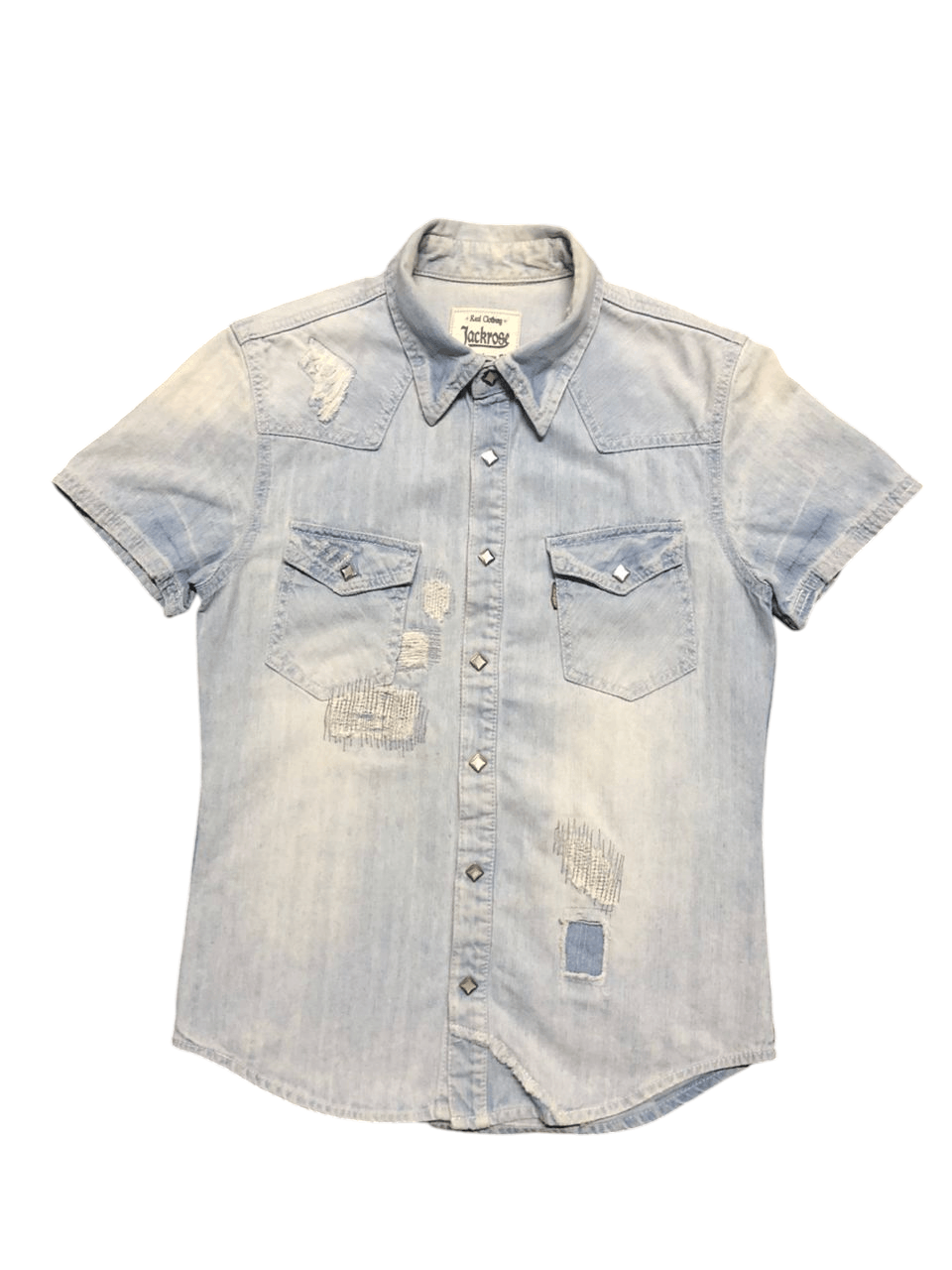 JACKROSE Jackrose Patchwork Denim Western Shirt Rare Design Size US S / EU 44-46 / 1 - 1 Thumbnail