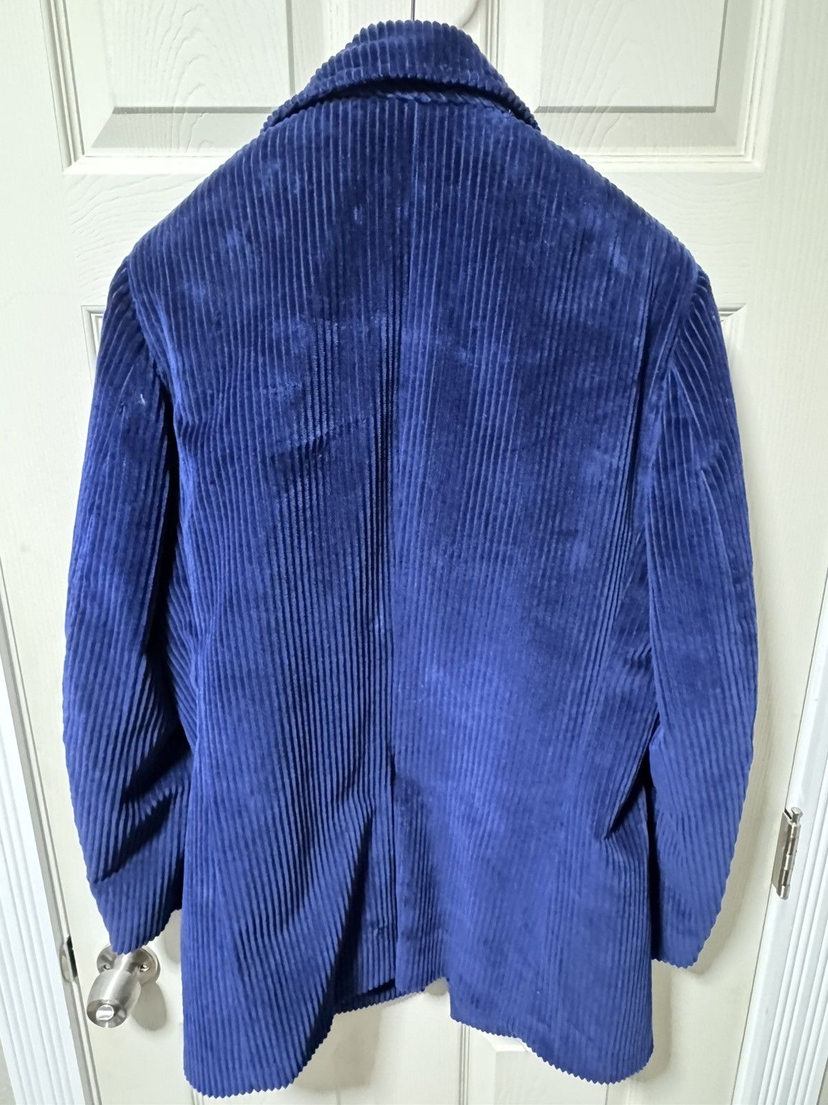 Isaia Napolii Isaia Napoli Men’s Blue Corduroy Overcoat Size US M / EU 48-50 / 2 - 3 Thumbnail