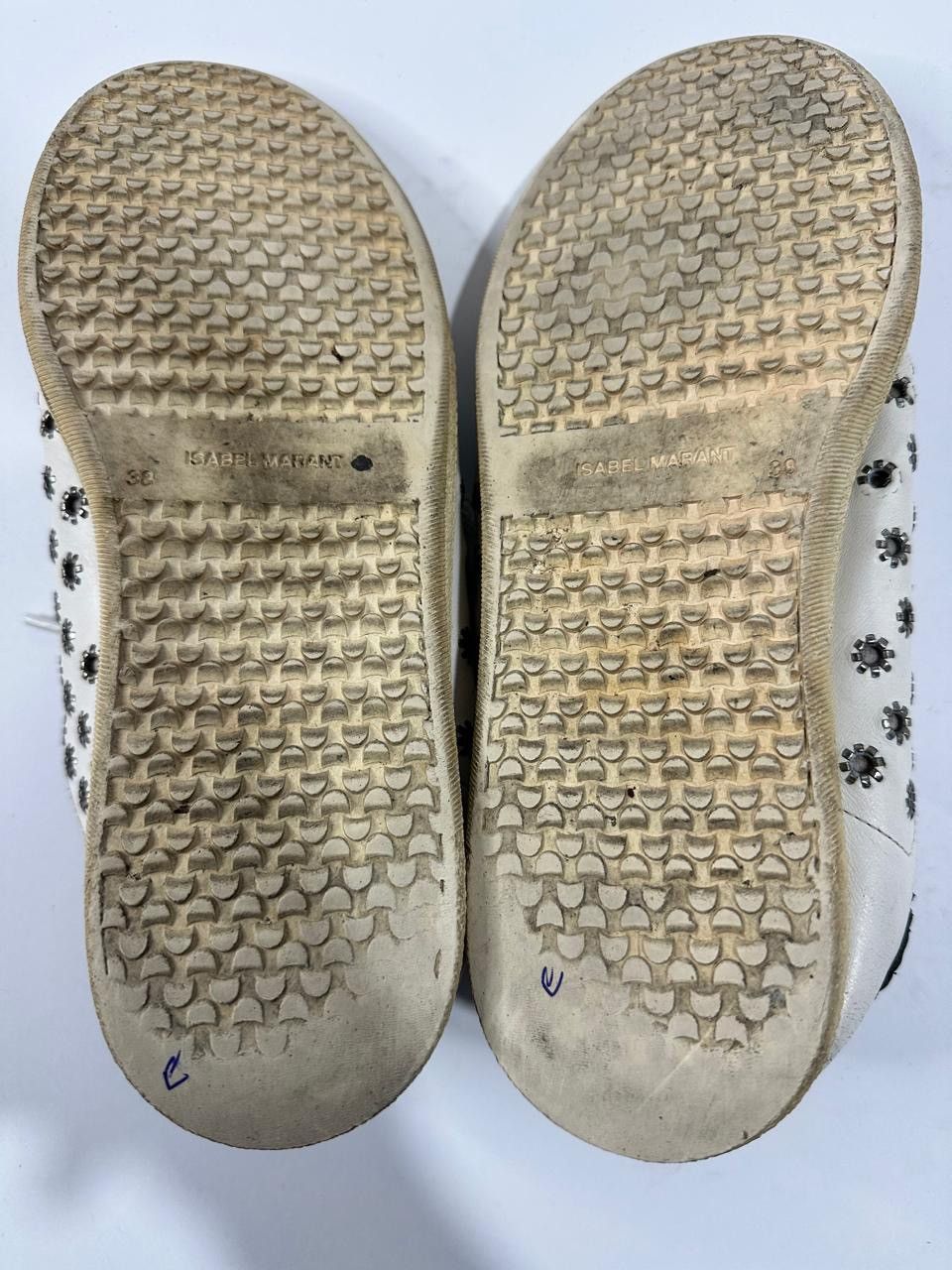 Isabel Marant Isabel Marant Bryce Eyelet Studded White Sneakers EU38 Size US 8 / IT 38 - 6 Thumbnail