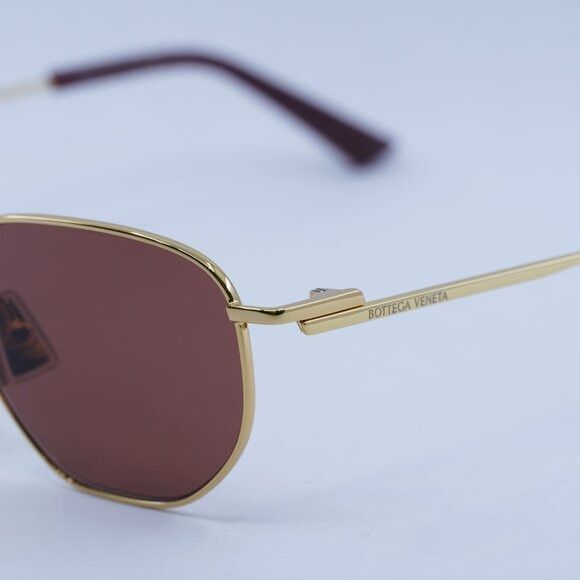 Bottega Veneta 🕶️ New Bottega Veneta BV1301S 003 Sunglasses - Gold Frame Size ONE SIZE - 5 Thumbnail