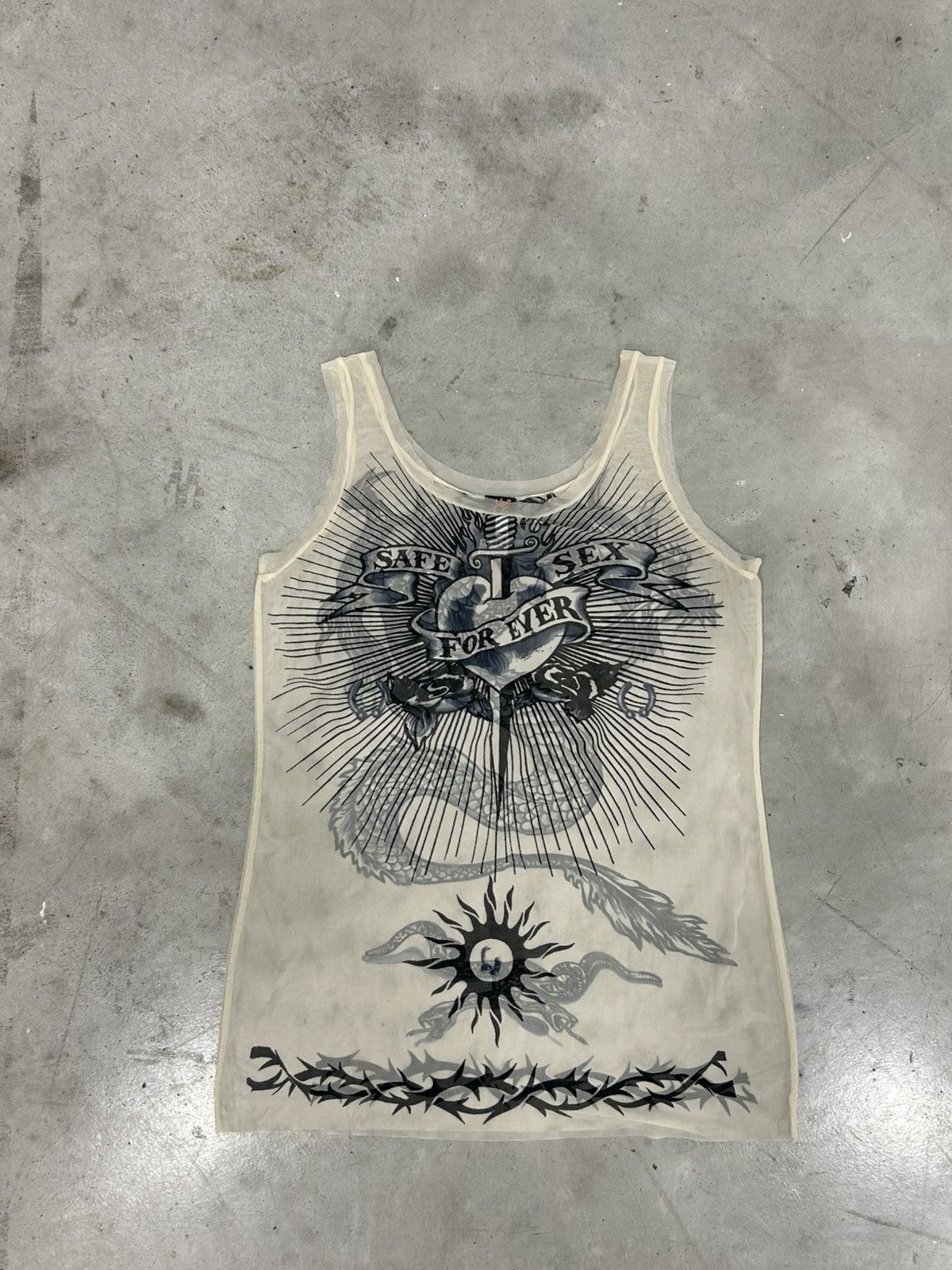 Jean Paul GAULTIER - Jean Paul GAULTIER 96SS SAFE SEX タンクトップ Jean Paul Gaultier Jean Paul Gaultier S/S 1996 Safe Sex / Tattoo