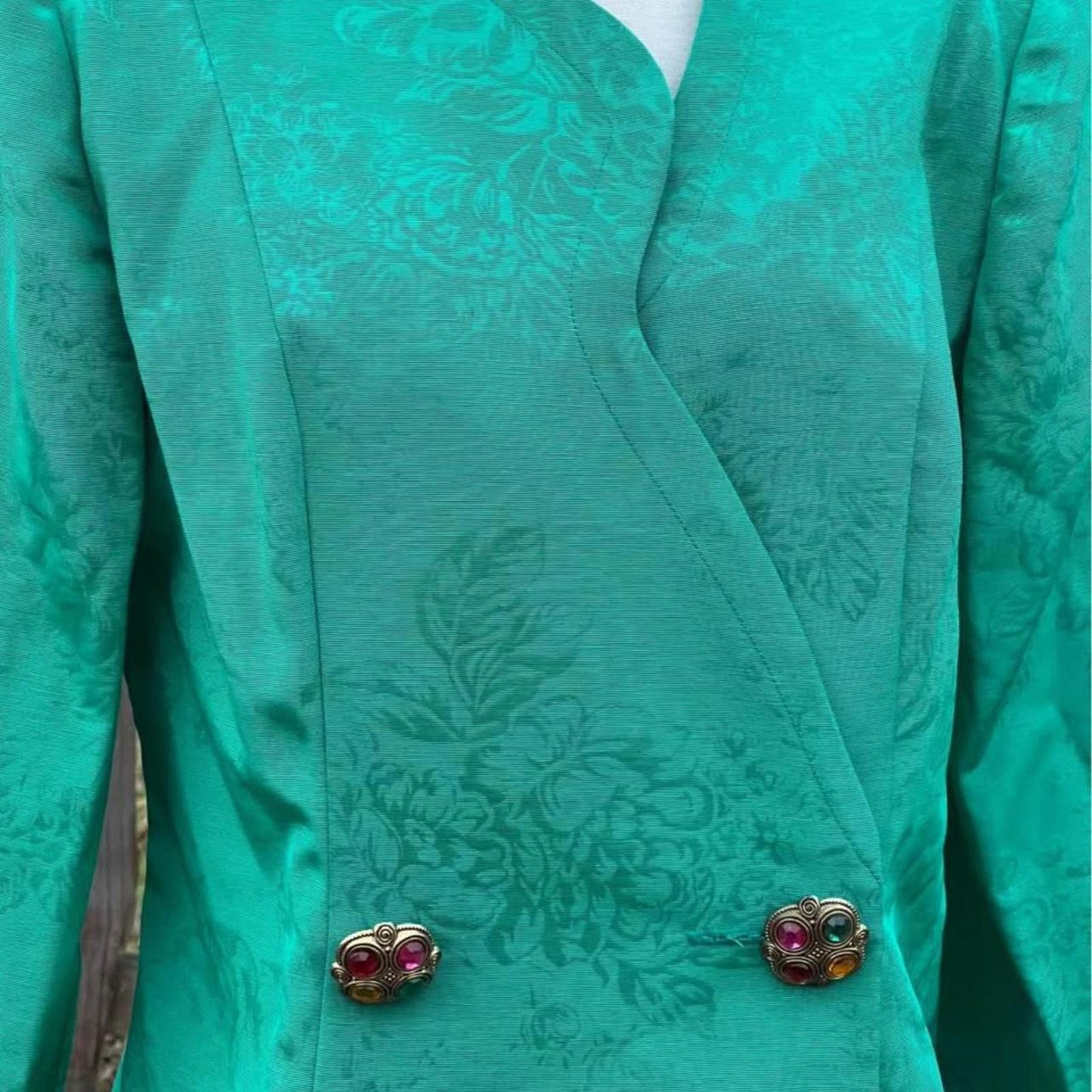 Other Green vintage blazer with gold buttons blazer Size L / US 10 / IT 46 - 2 Thumbnail