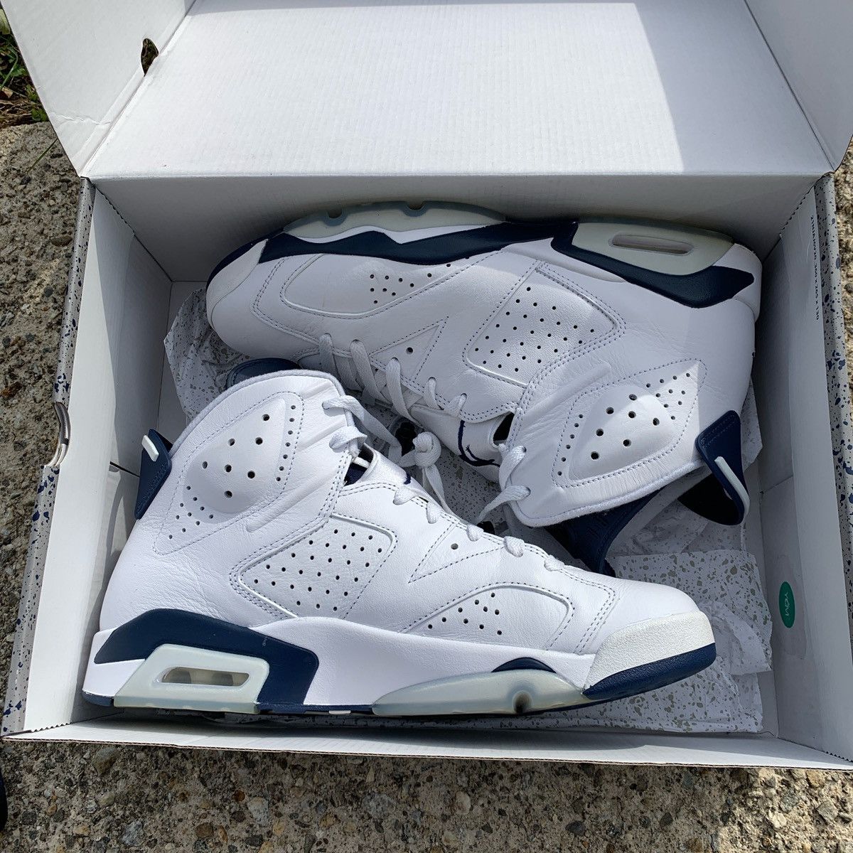 Nike Jordan 6 white/midnight navy Size US 11 / EU 44 - 3 Thumbnail
