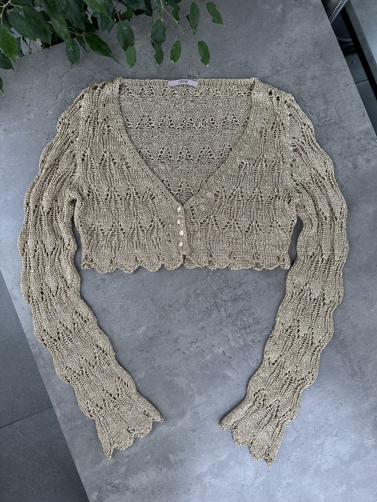 RED Valentino Red Valentino Knit Cropped Cardigan Size M / US 6-8 / IT 42-44 - 1 Thumbnail