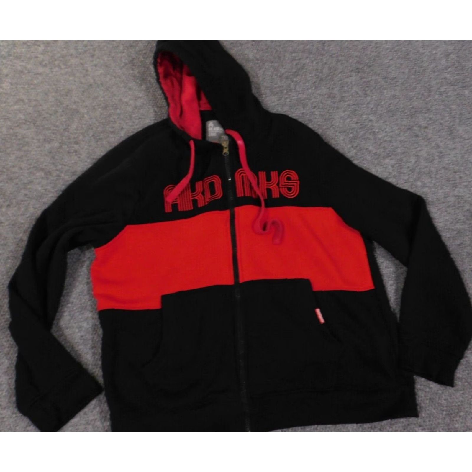 Akademiks akademiks Hoodie 3XL Black Mens Full Zip Hooded Pullover Vintage Grunge Hip Hop Logo Pockets 90s American Sports Mens Size US XXL / EU 58 / 5 - 4 Thumbnail