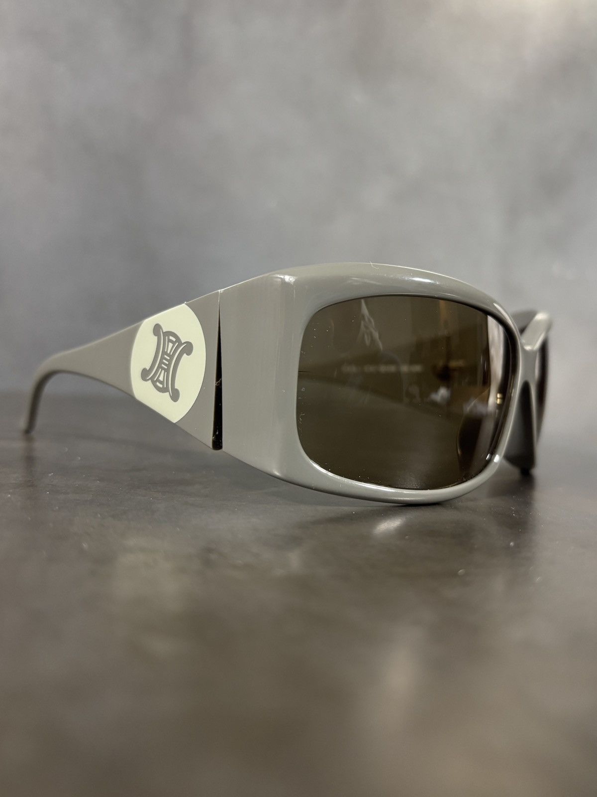 Celine 2000s Celine Sunglasses Triomphe Vintage Sport Wrap Logo Size ONE SIZE - 6 Thumbnail