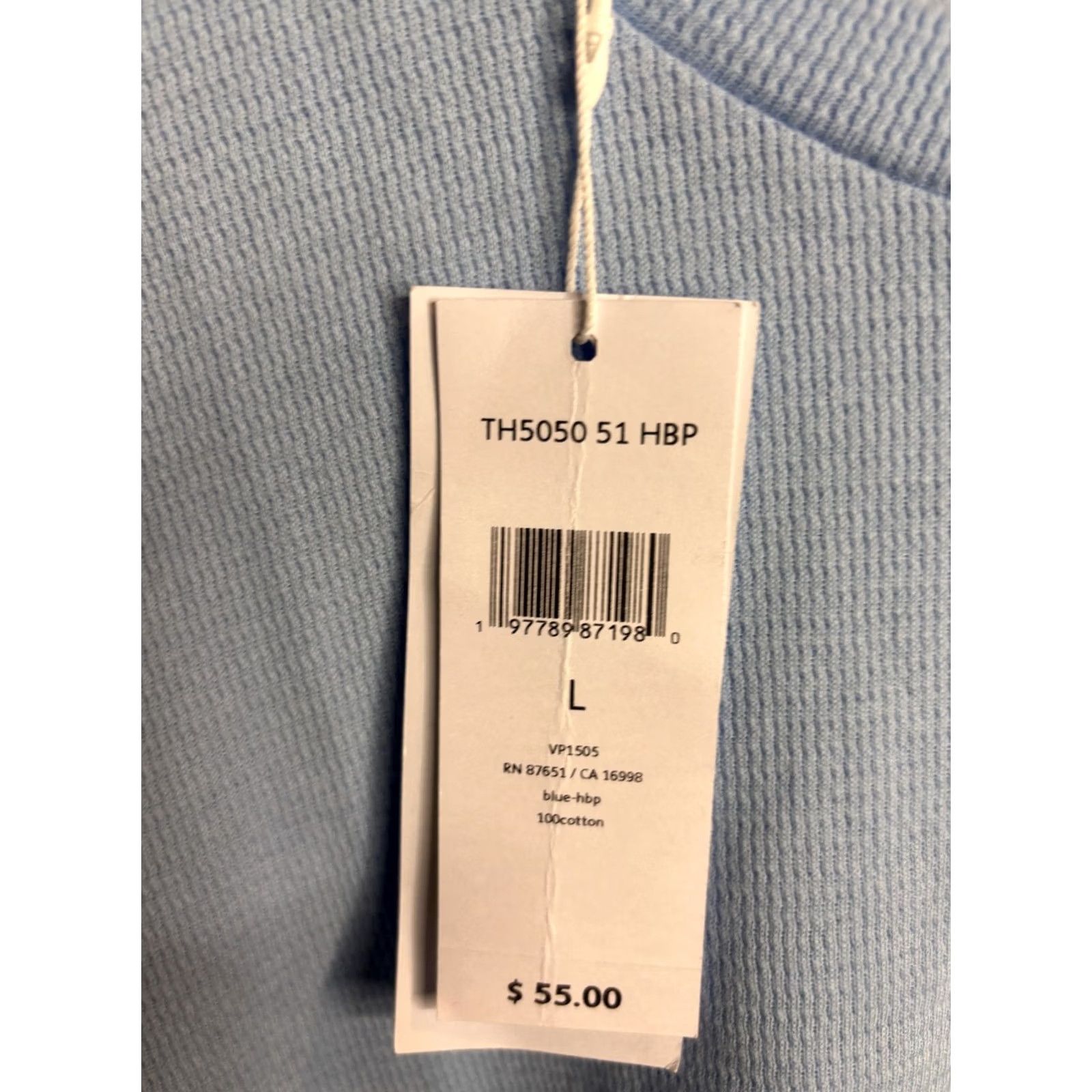 Lacoste Lacoste Thermal Shirt Mens Large Blue Long Sleeve Waffle Knit Undershirt Tagless Size US L / EU 52-54 / 3 - 3 Thumbnail