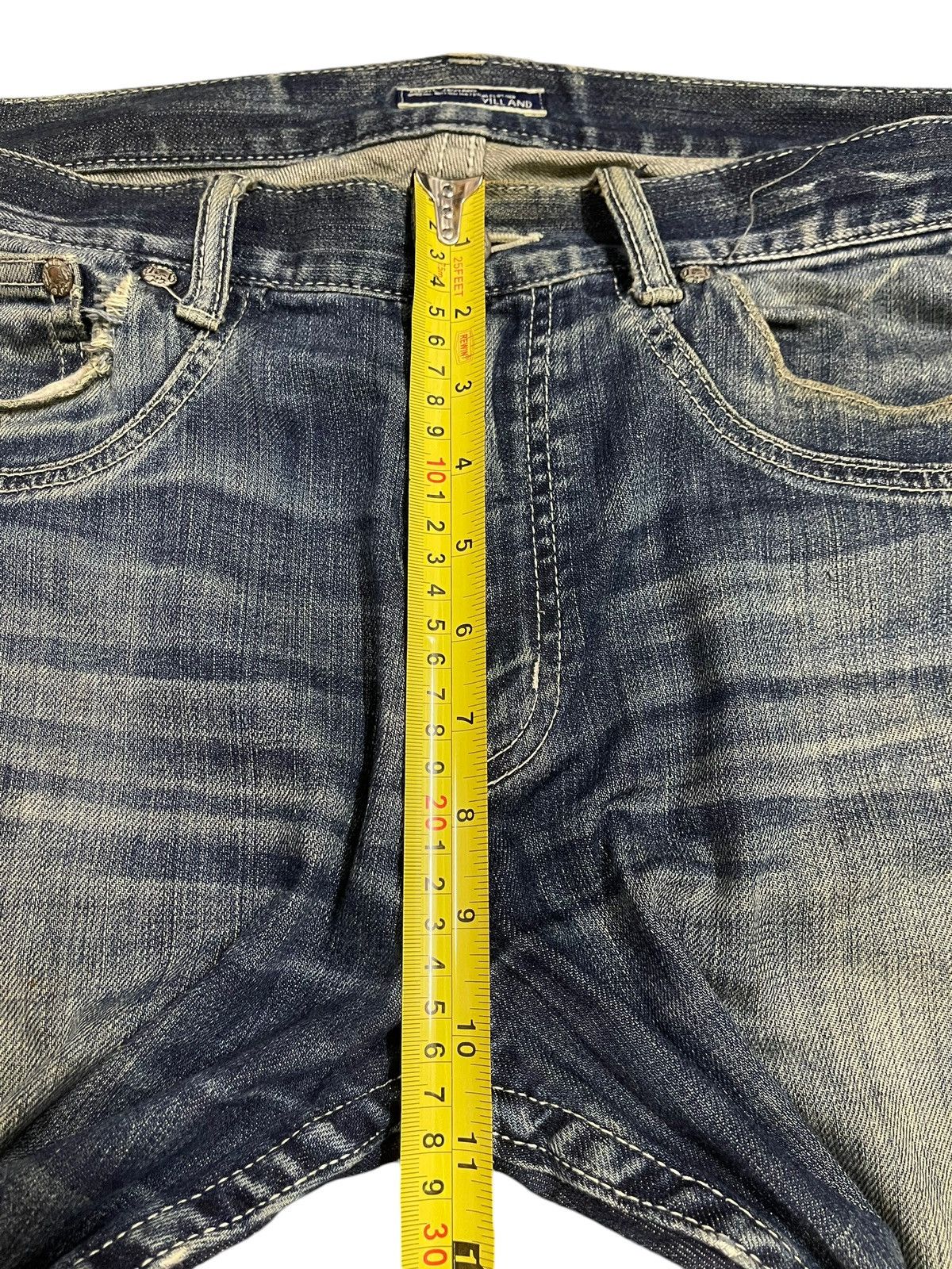 Denime Vintage Japanese Brand Blue Bleached Style Distress Jeans Size US 32 / EU 48 - 15 Thumbnail