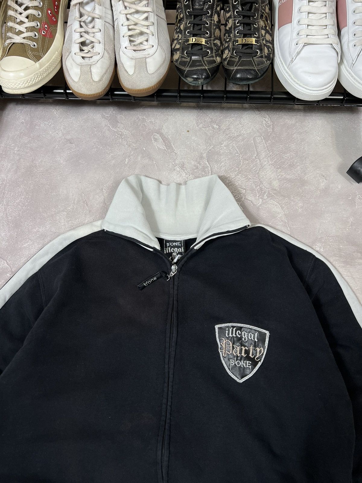 Vintage Vintage Style Bone illegal Distressed Y2k Zip jacket Size US XL / EU 56 / 4 - 2 Thumbnail