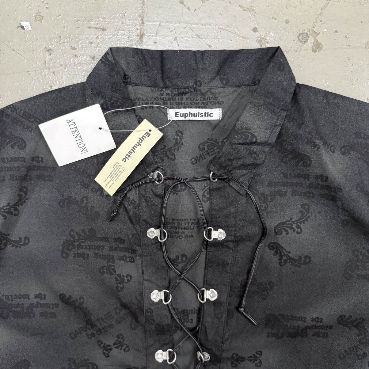 14th Addiction Euphuistic Waxed Leather Laces Poem Punk Gothic Riot Shirt Size US L / EU 52-54 / 3 - 1 Thumbnail
