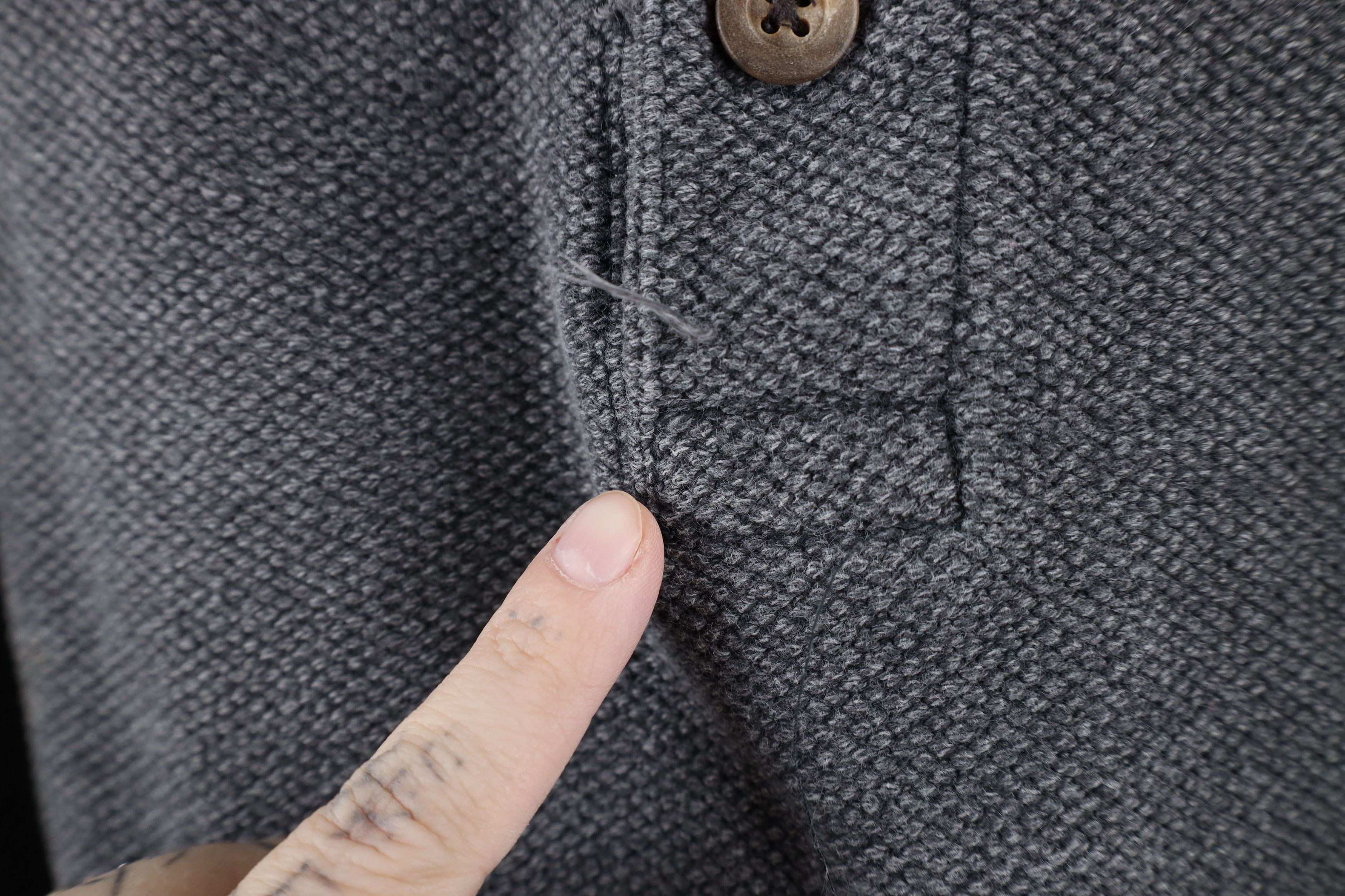 Lands' End × Vintage Vintage 90s Lands End Knit Boxy Fit Long Sleeve Polo USA Size US L / EU 52-54 / 3 - 4 Thumbnail