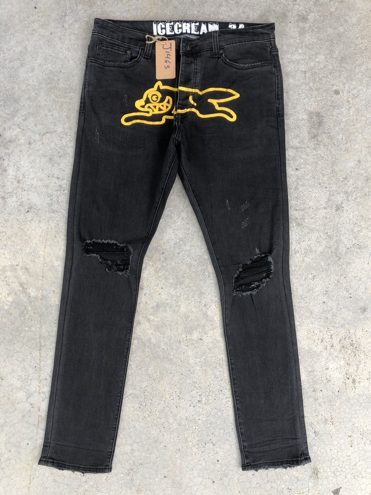 Icecream Icecream Running Dog Logo Distressed Jeans Size US 34 / EU 50 - 1 Thumbnail
