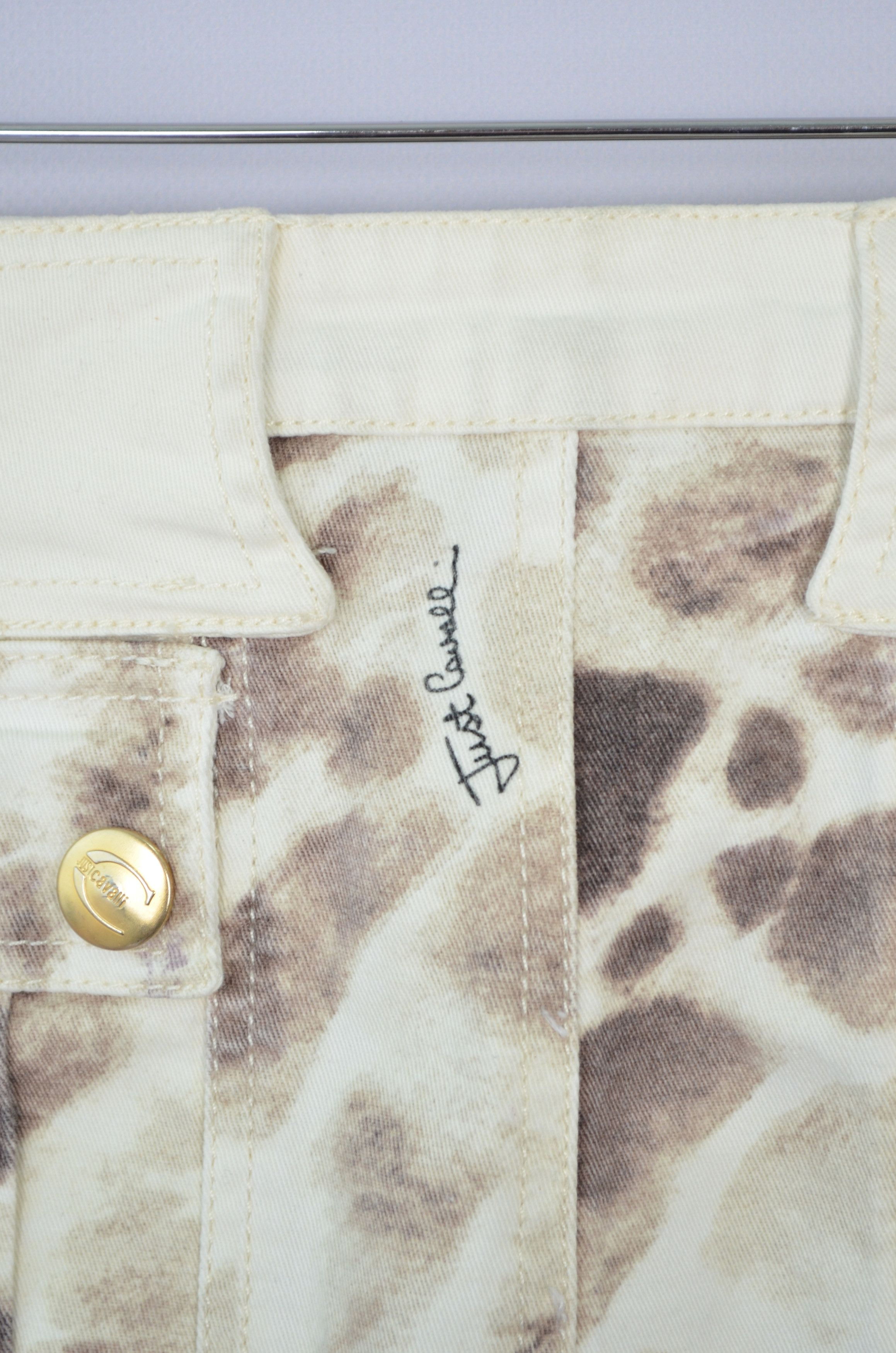 Just Cavalli × Roberto Cavalli Roberto Cavalli Just Animal Leopard Print Skirt 42\US6 Size 28" / US 6 / IT 42 - 11 Thumbnail