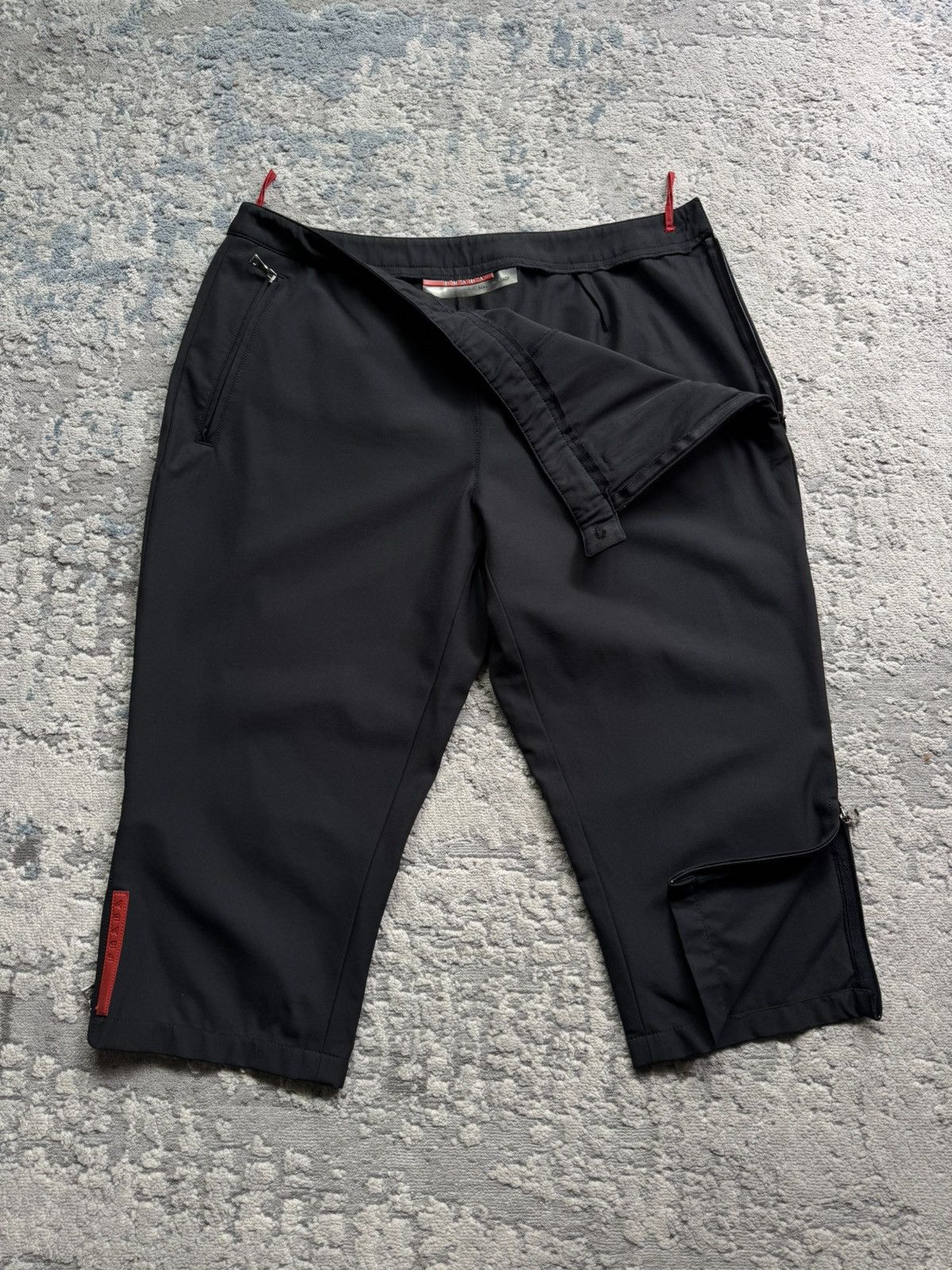Prada Prada Vintage linea Rossa Sport Red Tab Black Long Shorts 44 Size 27" / US 4 / IT 40 - 3 Thumbnail