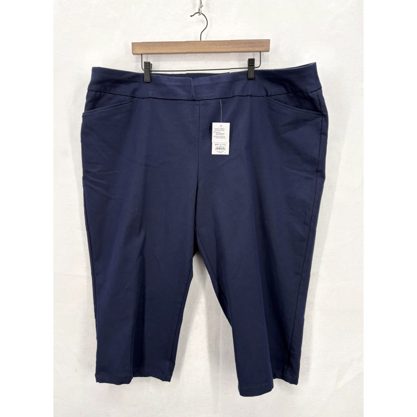 Croft & Barrow Croft & Barrow Pants Womens 24W Navy Effortless Stretch Capri Comfort Waist NWT Size 42" / US 20 - 2 Thumbnail
