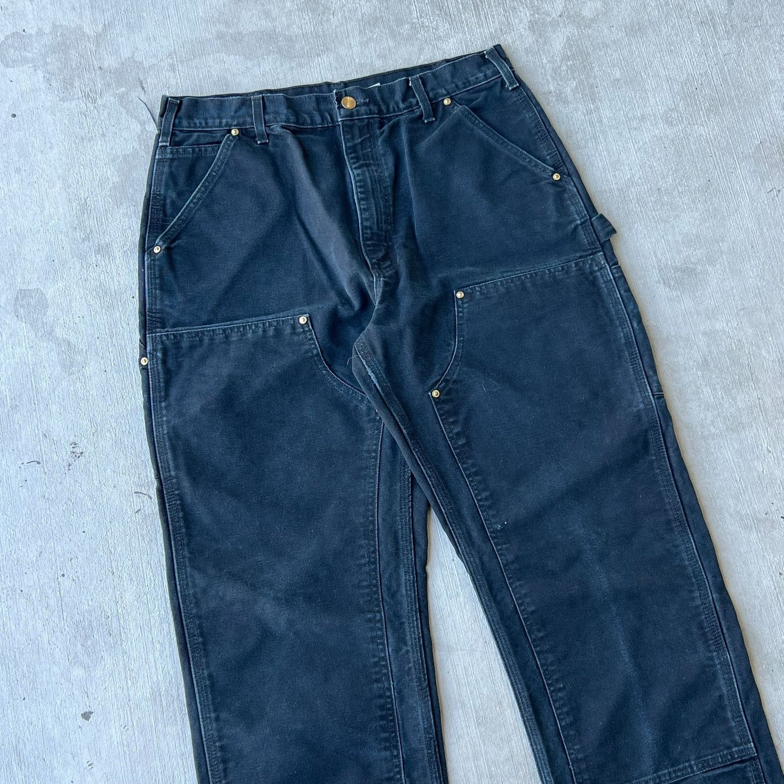 Carhartt × Vintage Carhartt black double knee work wear carpenter pants Size US 32 / EU 48 - 3 Thumbnail