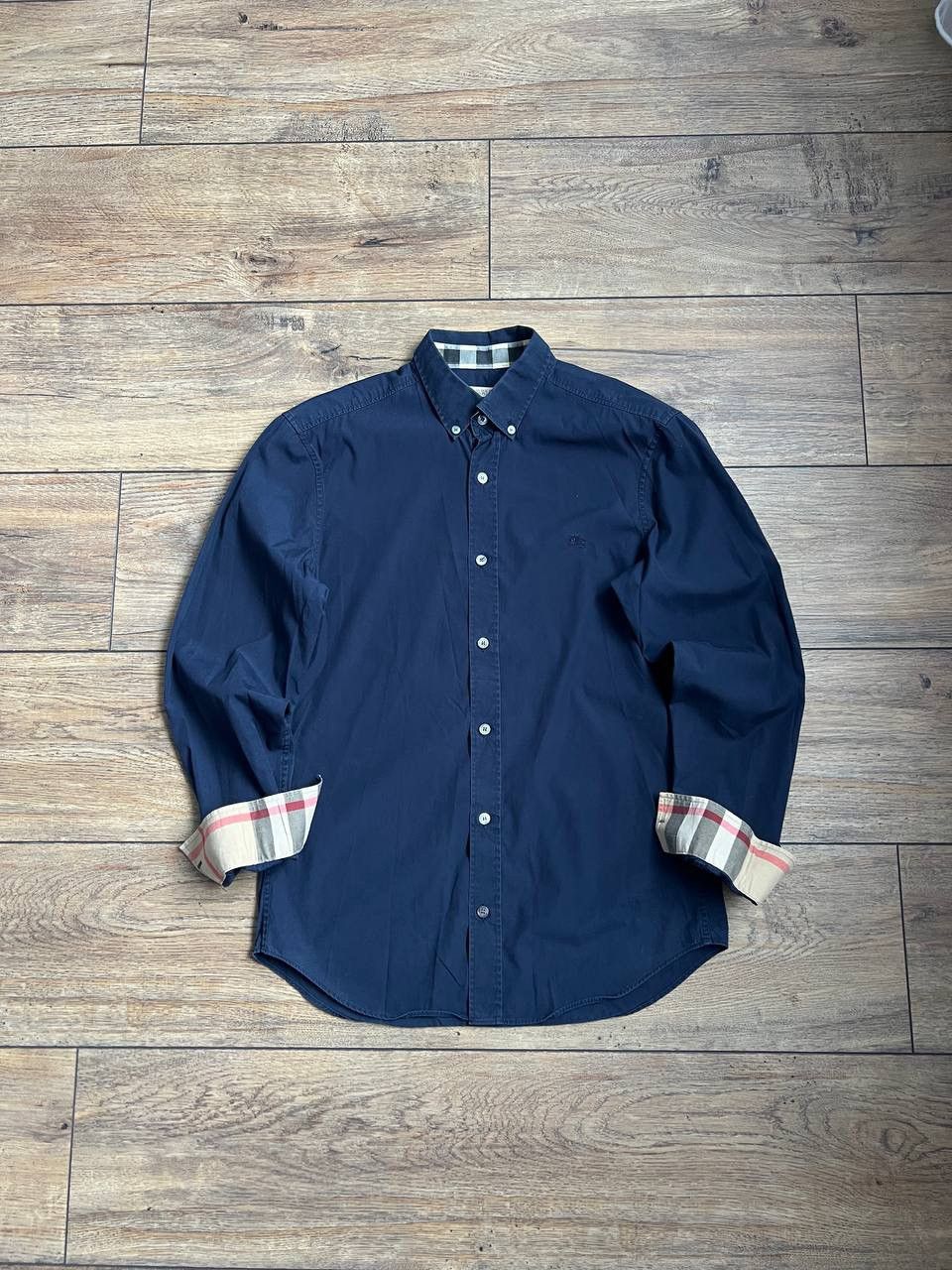 Burberry Burberry Classic Blue Collared Dress Shirt Size US S / EU 44-46 / 1 - 1 Thumbnail