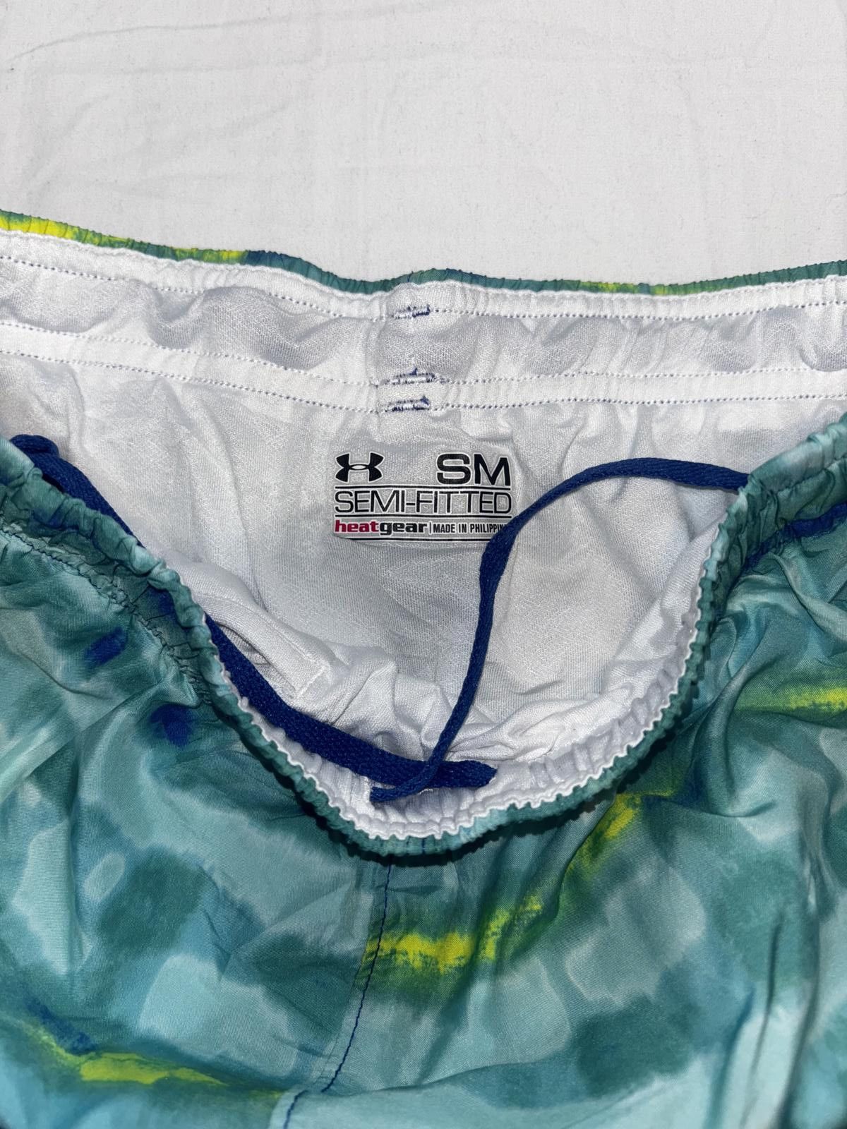 Under Armour Under Armour Womens Swim Shorts - Aqua Print, Size SM Size 28" / US 6 / IT 42 - 3 Thumbnail