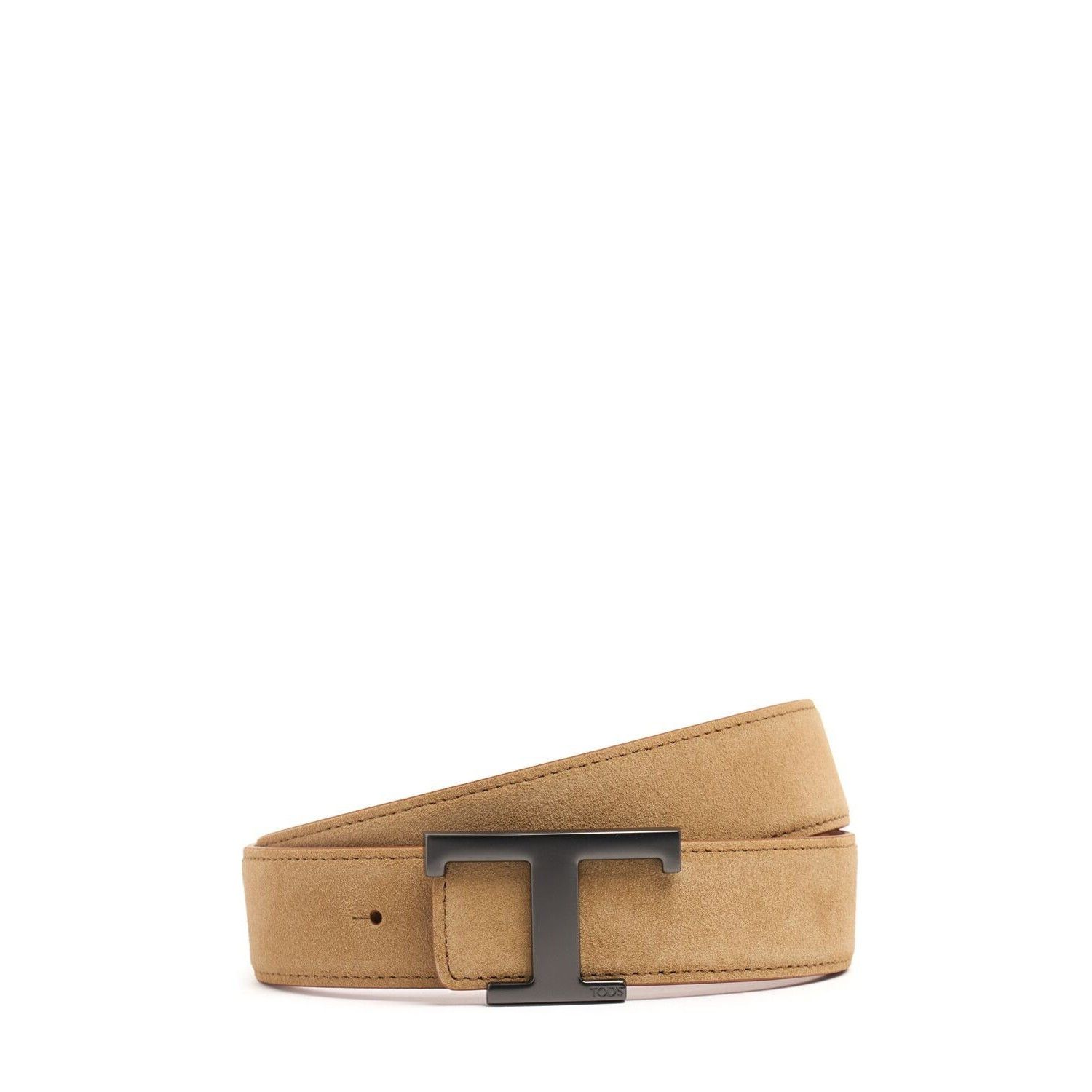 TOD'S Men's Beige Suede 35mm Belt New & Authentic (Men's siz
