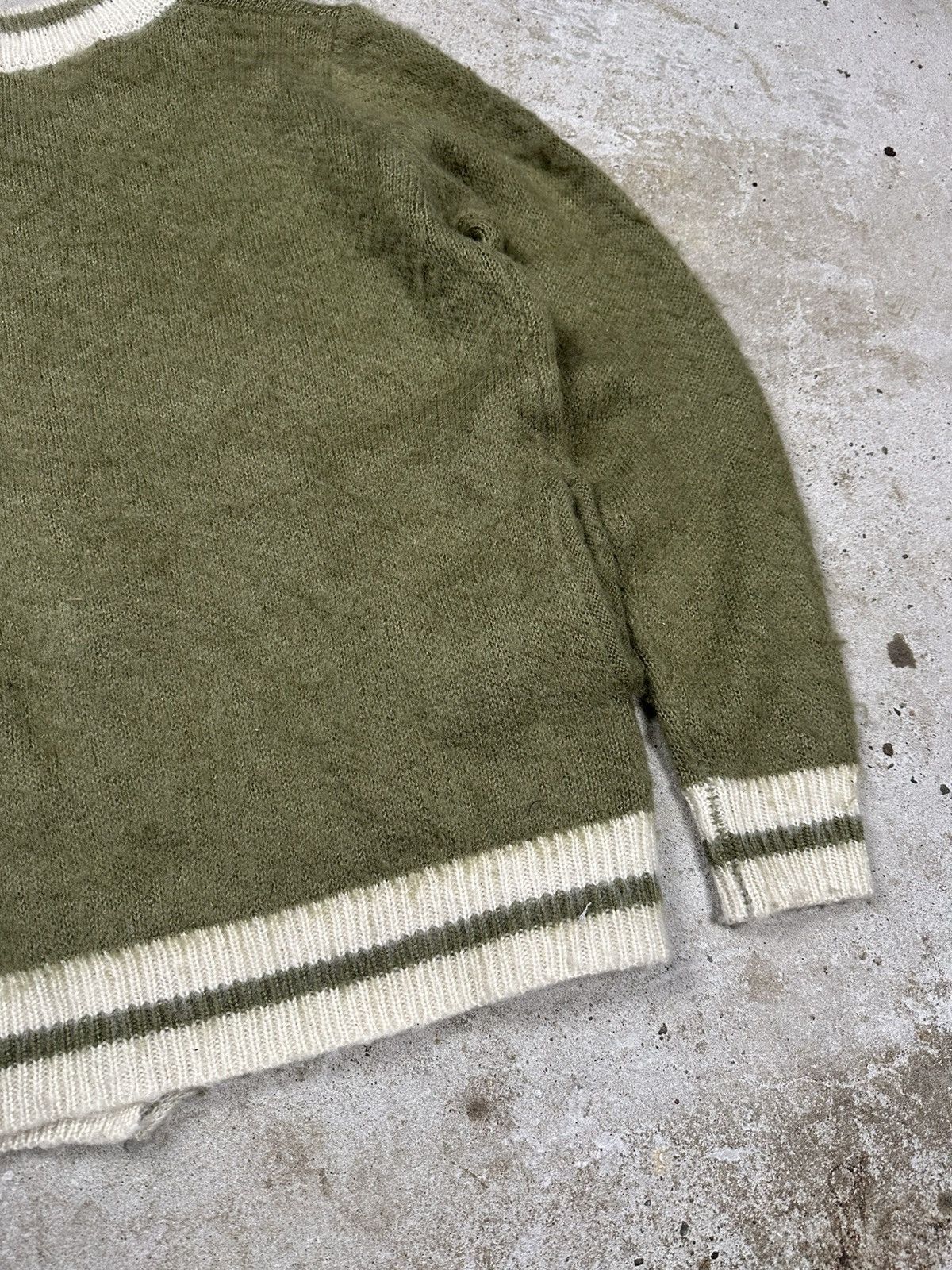 Japanese Brand × Vintage Vintage Y2K Wool & Mohair Olive Cardigan Sweater Knit Size US M / EU 48-50 / 2 - 11 Thumbnail