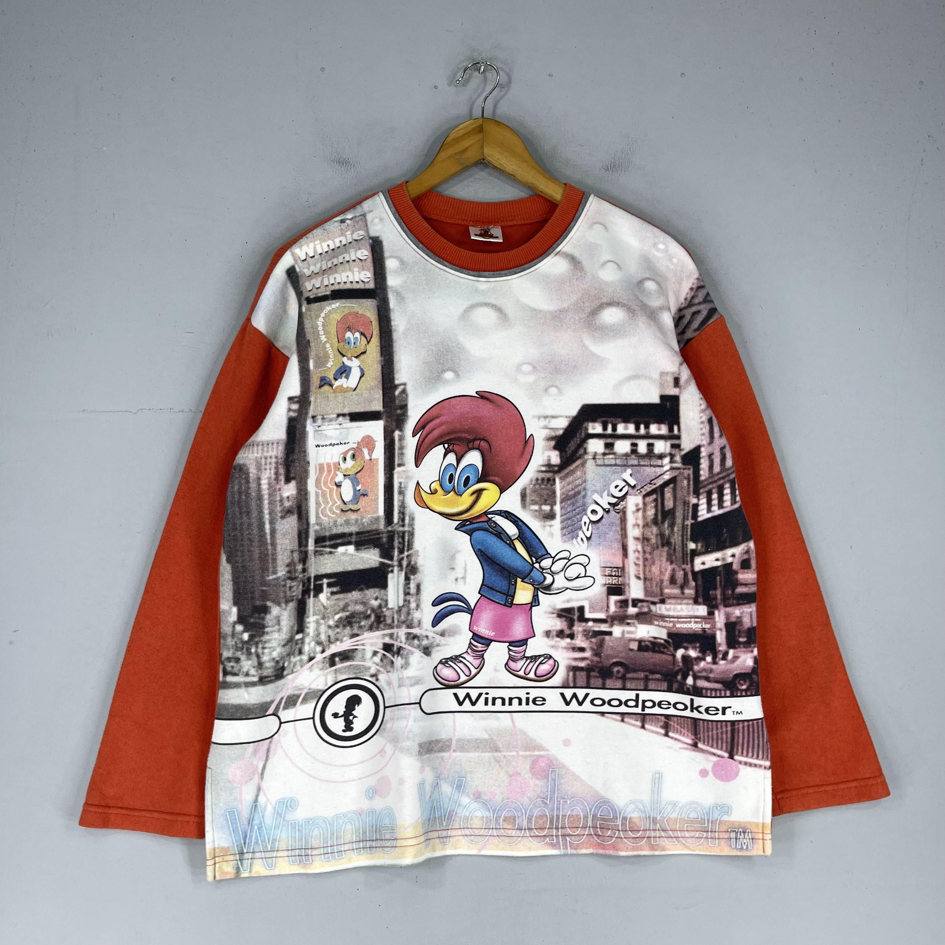 Cartoon Network × Vintage Vintage 90s WOODY WOODPECKER Cartoon Overprint Jumper Size M Size US M / EU 48-50 / 2 - 3 Thumbnail