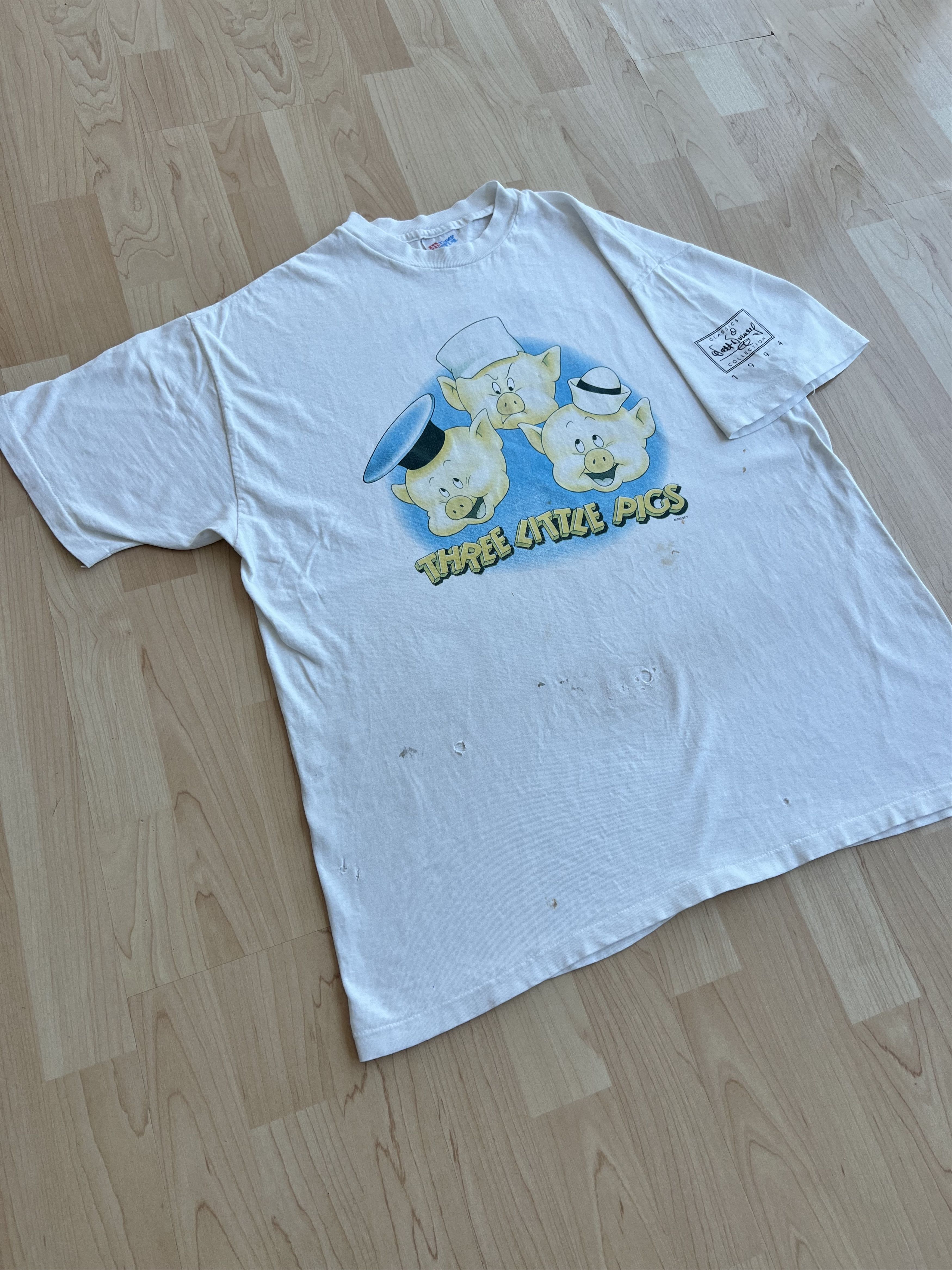 Disney Vintage 1994 Walt Disney Three Little Pigs Movie Size US XL / EU 56 / 4 - 2 Thumbnail