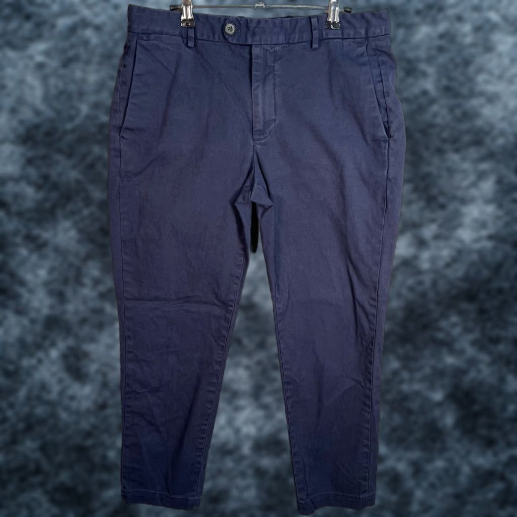 Bonobos Bonobos Slim Fit Chino Pants - Navy - Men's 32 - Cotton Blend - 29" Inseam - Flat Front - Lightweight Pockets - Weekday Warrior Size US 32 / EU 48 - 1 Thumbnail