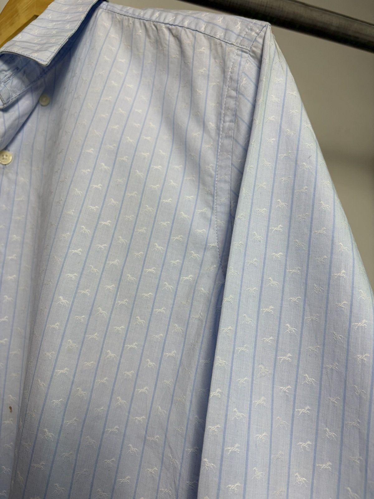 Hermes Hermes by Margiela Striped Horse Monogram Textured Shirt Size US M / EU 48-50 / 2 - 4 Thumbnail