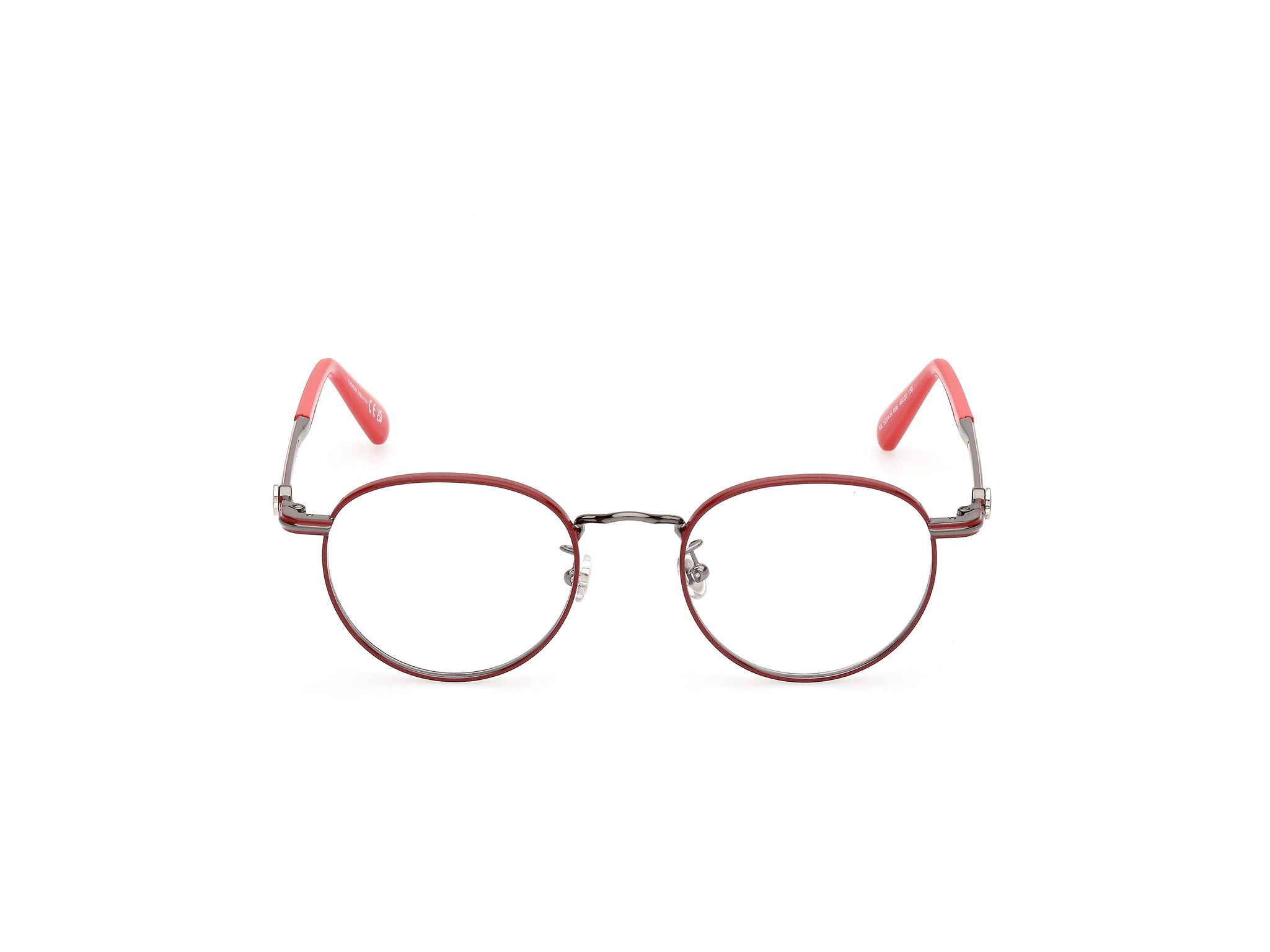 Moncler o1y0225 Size : OS / 48 mm Eyeglass Frame in Red/Silver Size ONE SIZE - 1 Thumbnail