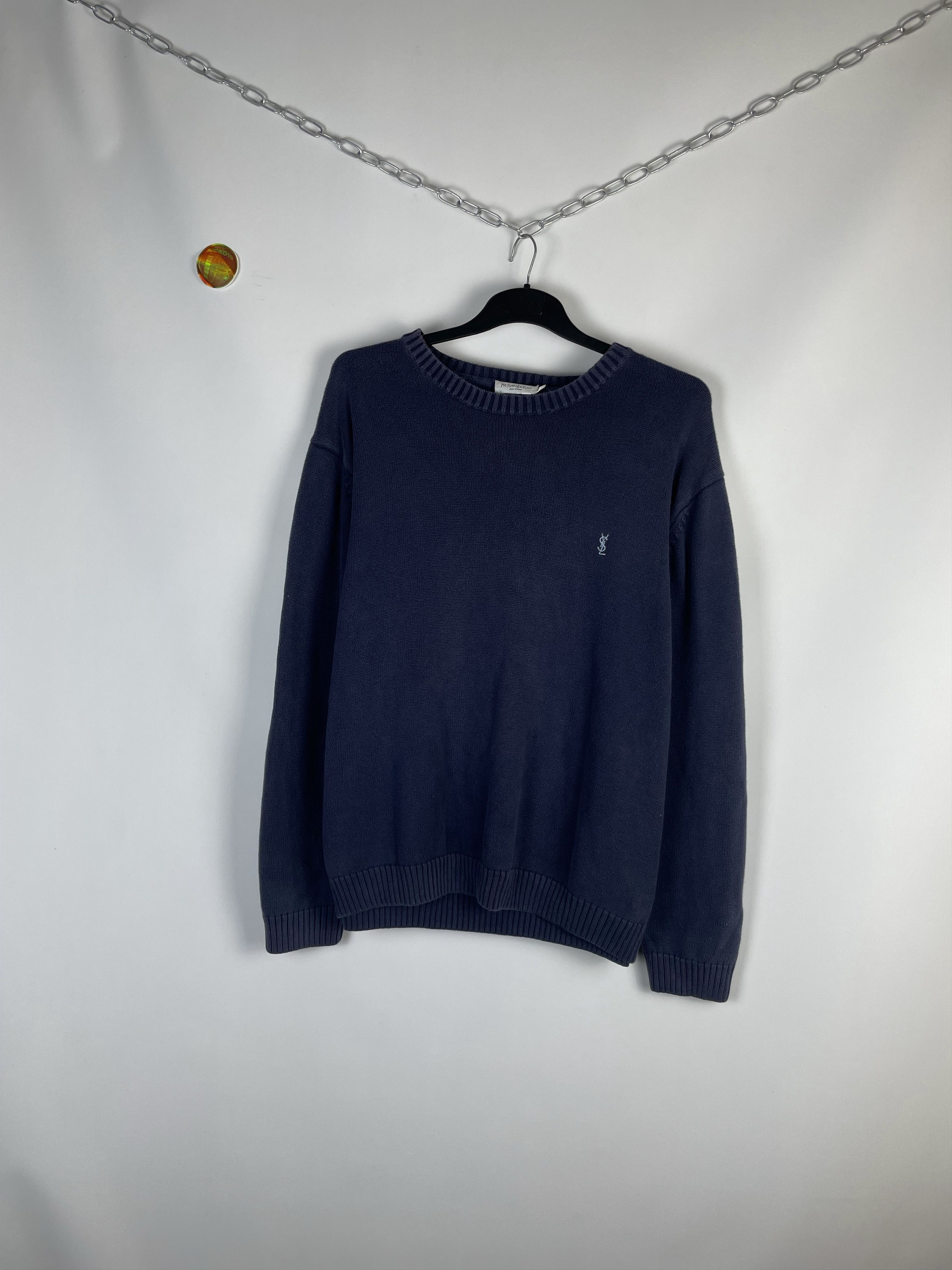 Vintage Vintage Yves Saint Laurent Knitted Sweater Size US XL / EU 56 / 4 - 2 Thumbnail